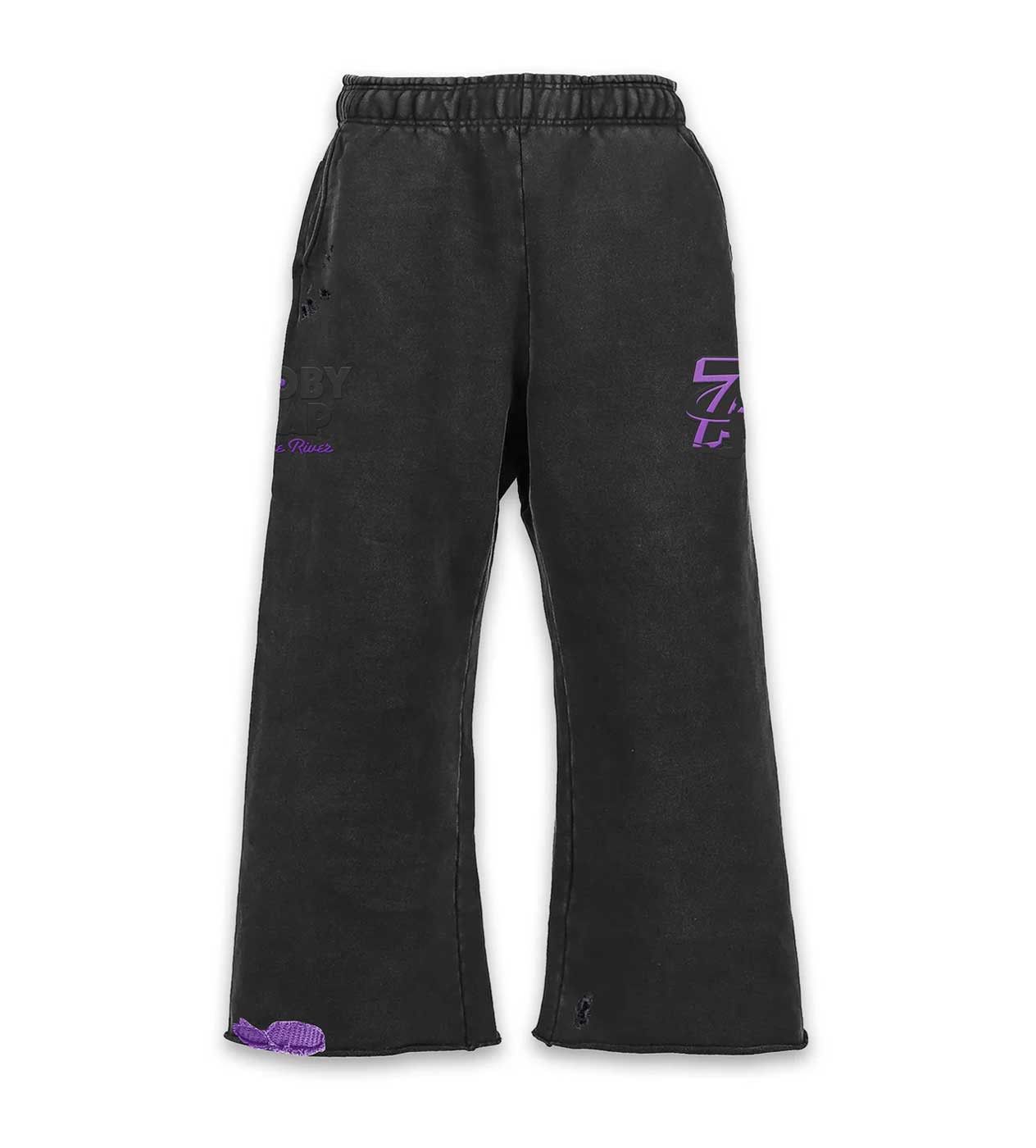 TRIPLE SEVENS Trap Logo Dual Sweatpants Black Size US 36 / EU 52 - 1 Thumbnail
