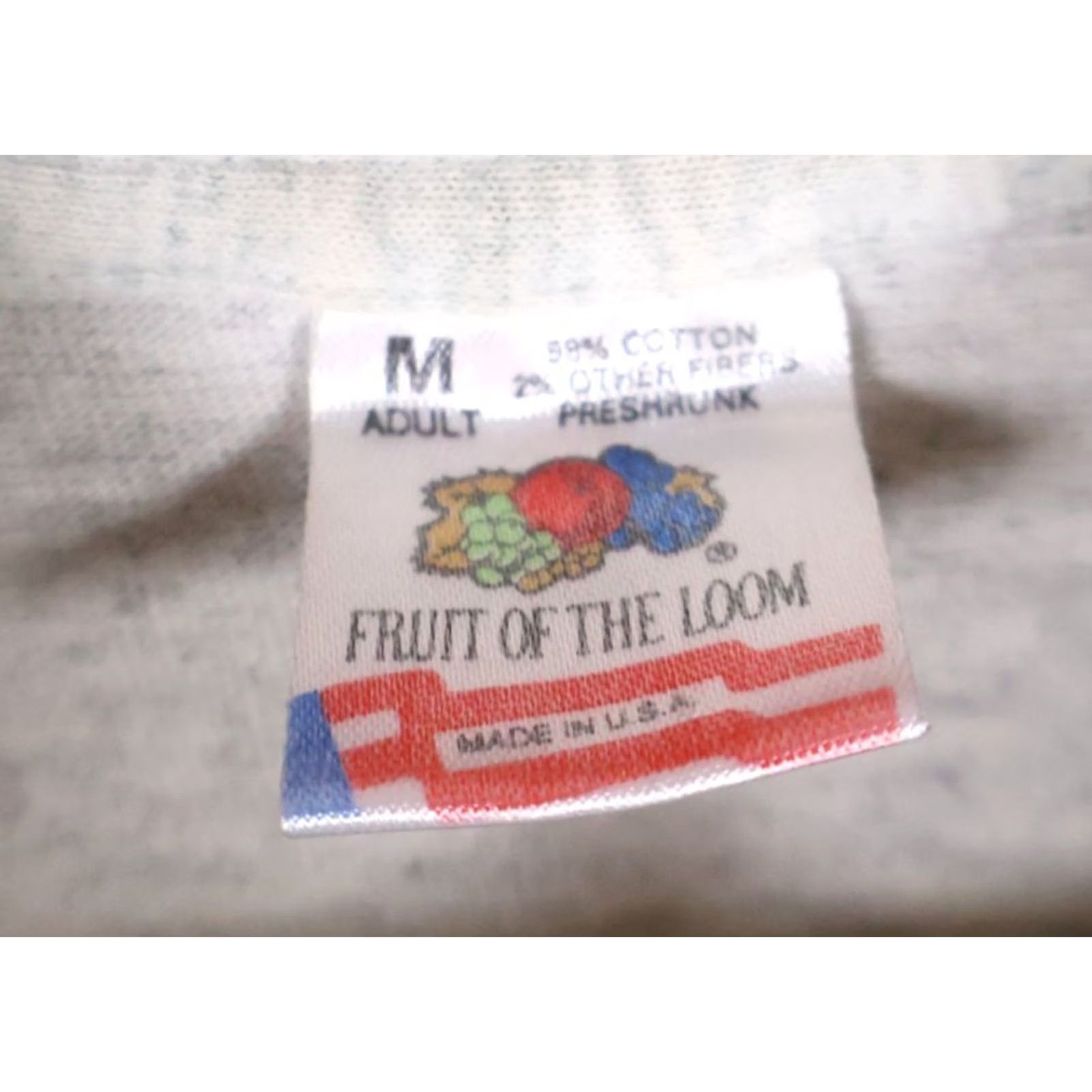 Fruit Of The Loom VINTAGE Fruit of the Loom T-Shirt 80s 1985 Art Funny Cartoon Gray Medium Mens Small Cotton Blend Modern Artwork Size US S / EU 44-46 / 1 - 3 Thumbnail