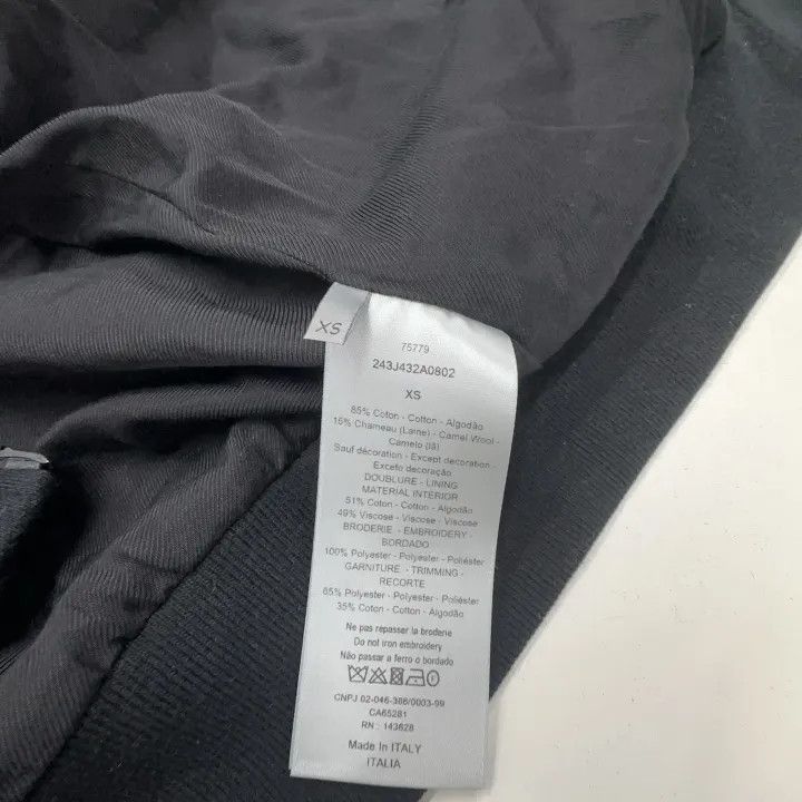 Dior Dior Dior Black Zippered Jacket with Logo Embroidery 0079- Size US XS / EU 42 / 0 - 6 Thumbnail