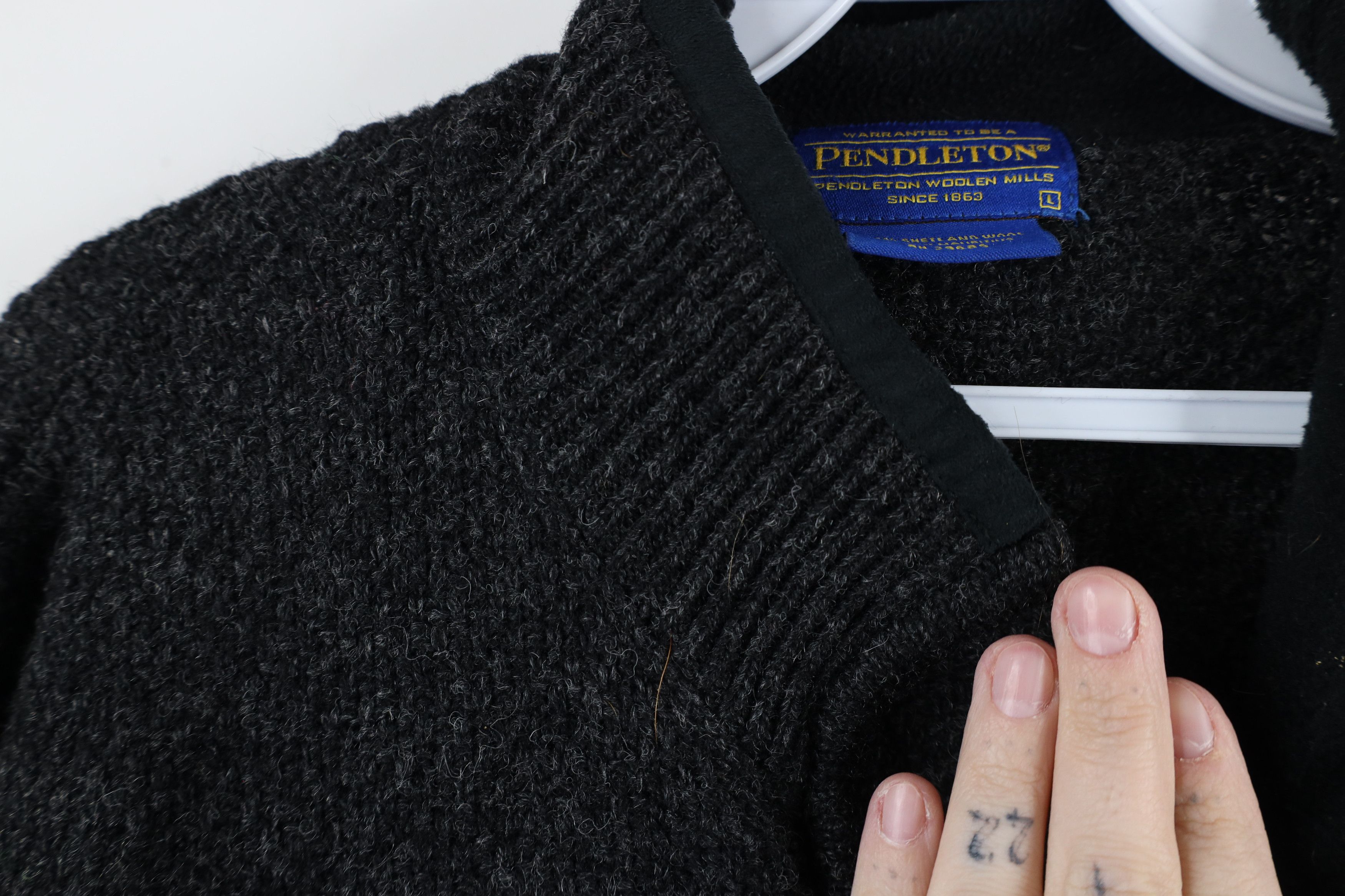 Pendleton × Vintage Vintage Pendleton Shetland Knit Full Zip Cardigan Sweater Size US L / EU 52-54 / 3 - 7 Thumbnail
