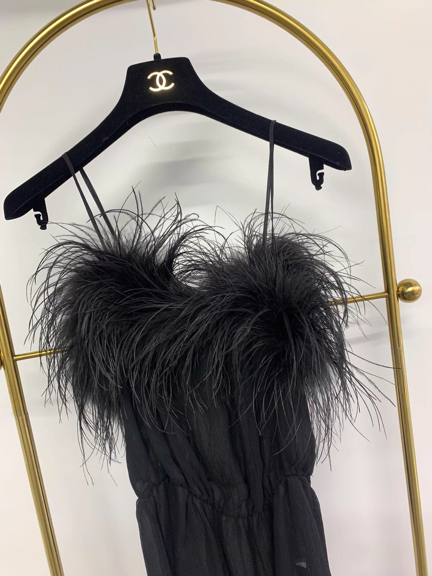 Prada Prada black feather cami top 40 Size M / US 6-8 / IT 42-44 - 2 Thumbnail