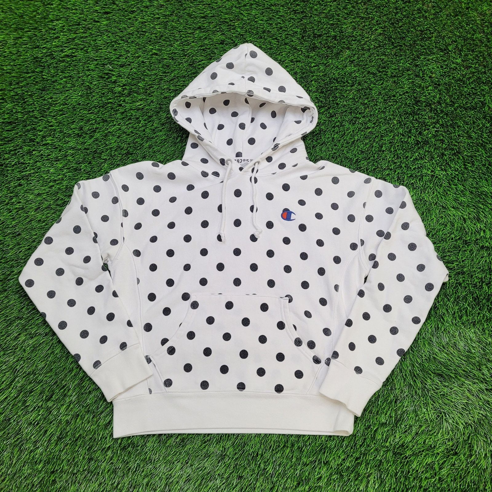 Champion Vintage Champion Polka Dot Hoodie Womens Medium 19x21 White Grailed