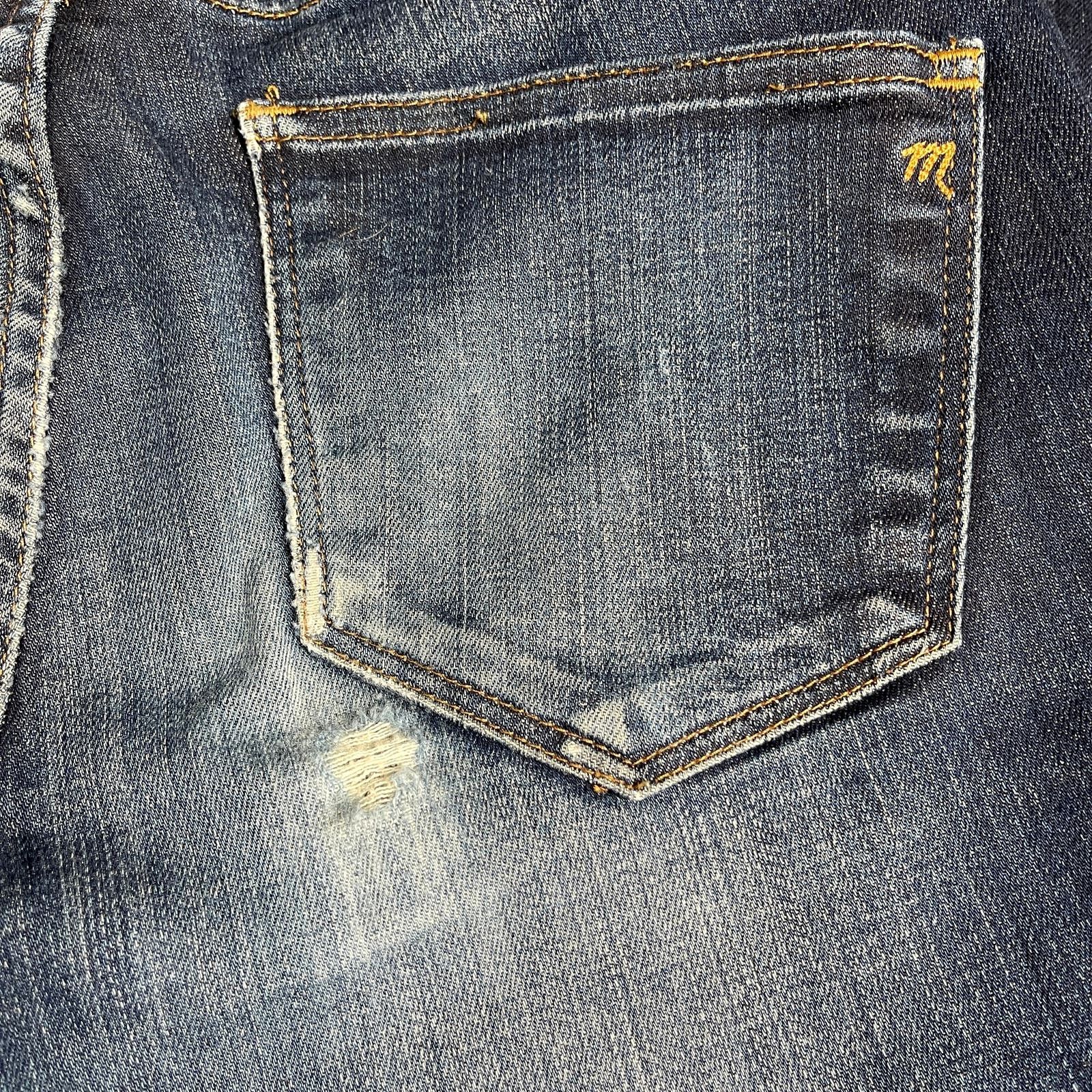 Madewell Madewell Distressed 8.5" Mid Rise Skinny Jeans Strch Worn 28 Size 28" / US 6 / IT 42 - 9 Thumbnail