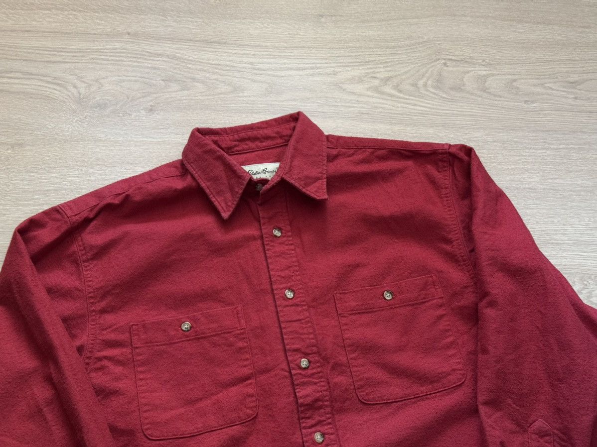 Eddie Bauer Vintage 00’s Eddie Bauer USA Red Flannel Shirt Size US L / EU 52-54 / 3 - 2 Thumbnail