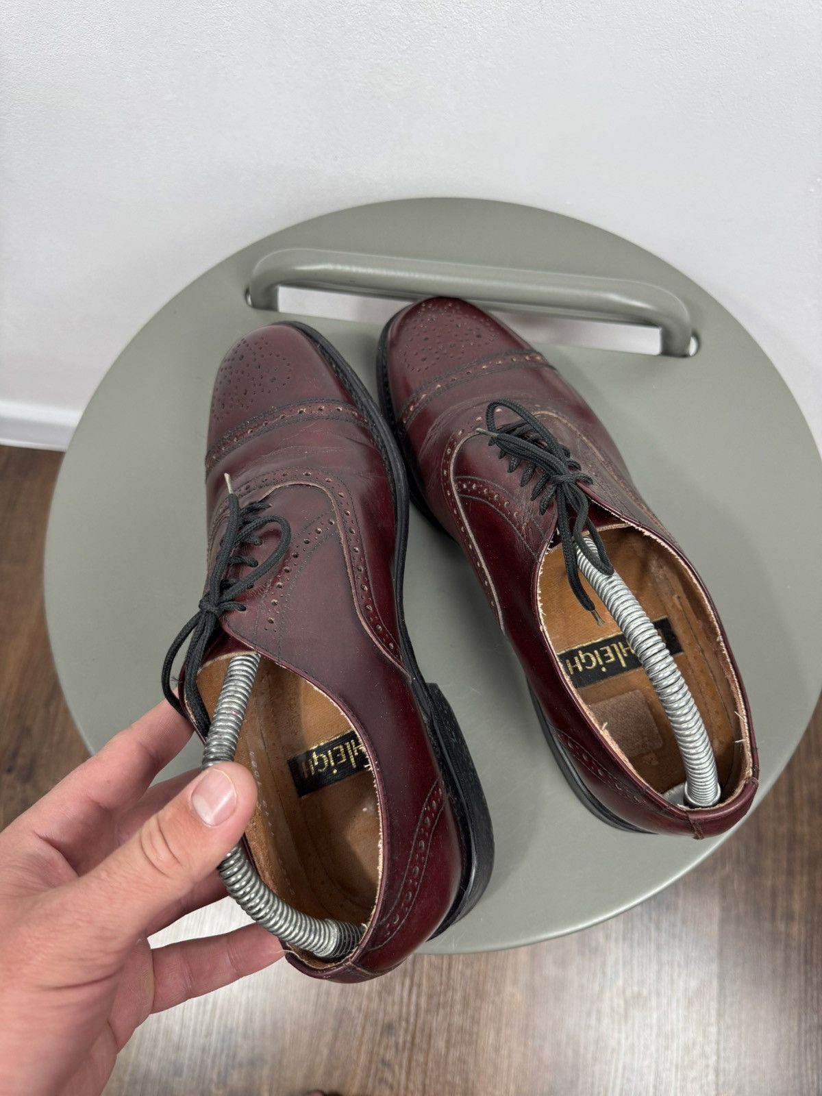 Other Vintage Burgundy Leather Brogue Oxford Shoes US 7.5 EU 40.5 Size US 7.5 / EU 40-41 - 15 Thumbnail