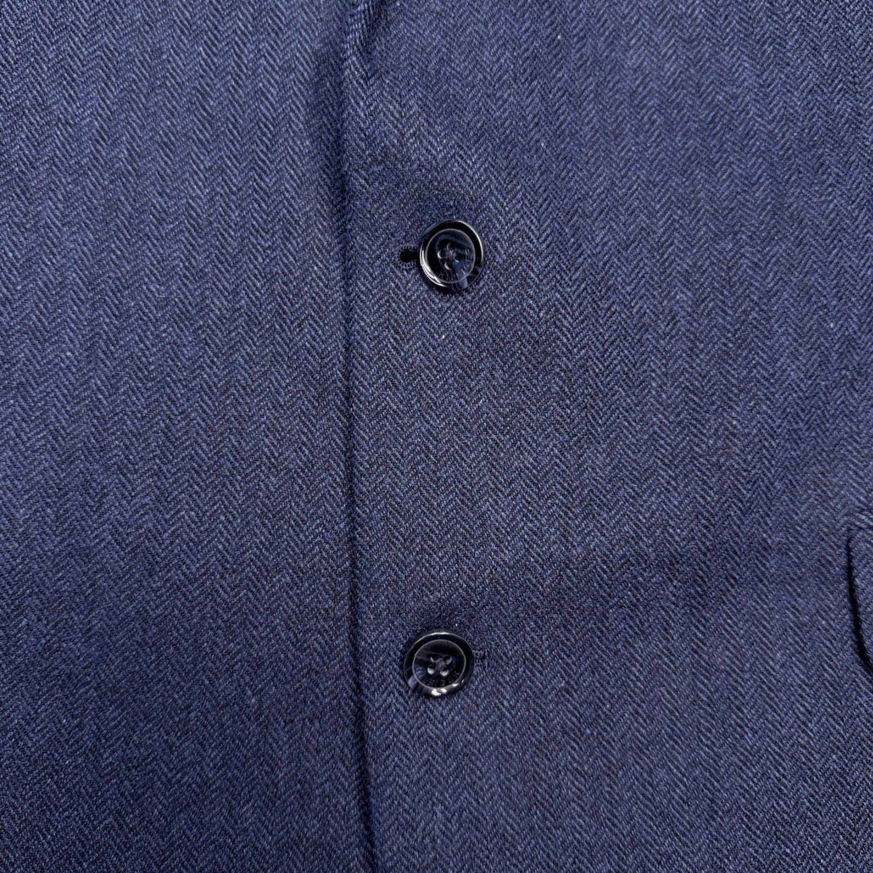 Tommy Hilfiger Tommy Hilfiger Blazer Sport Coat Navy Blue Wool Tweed Herringbone 42 Regular Notch Lapel Double-Vented 2-Button Single-Breasted Size 42R - 7 Thumbnail