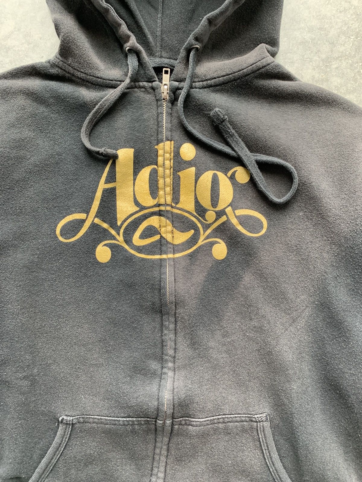 Thrasher Crazy Vintage Y2K Adio Zip Up Hoodie Faded Skater Boxy Size US M / EU 48-50 / 2 - 2 Thumbnail