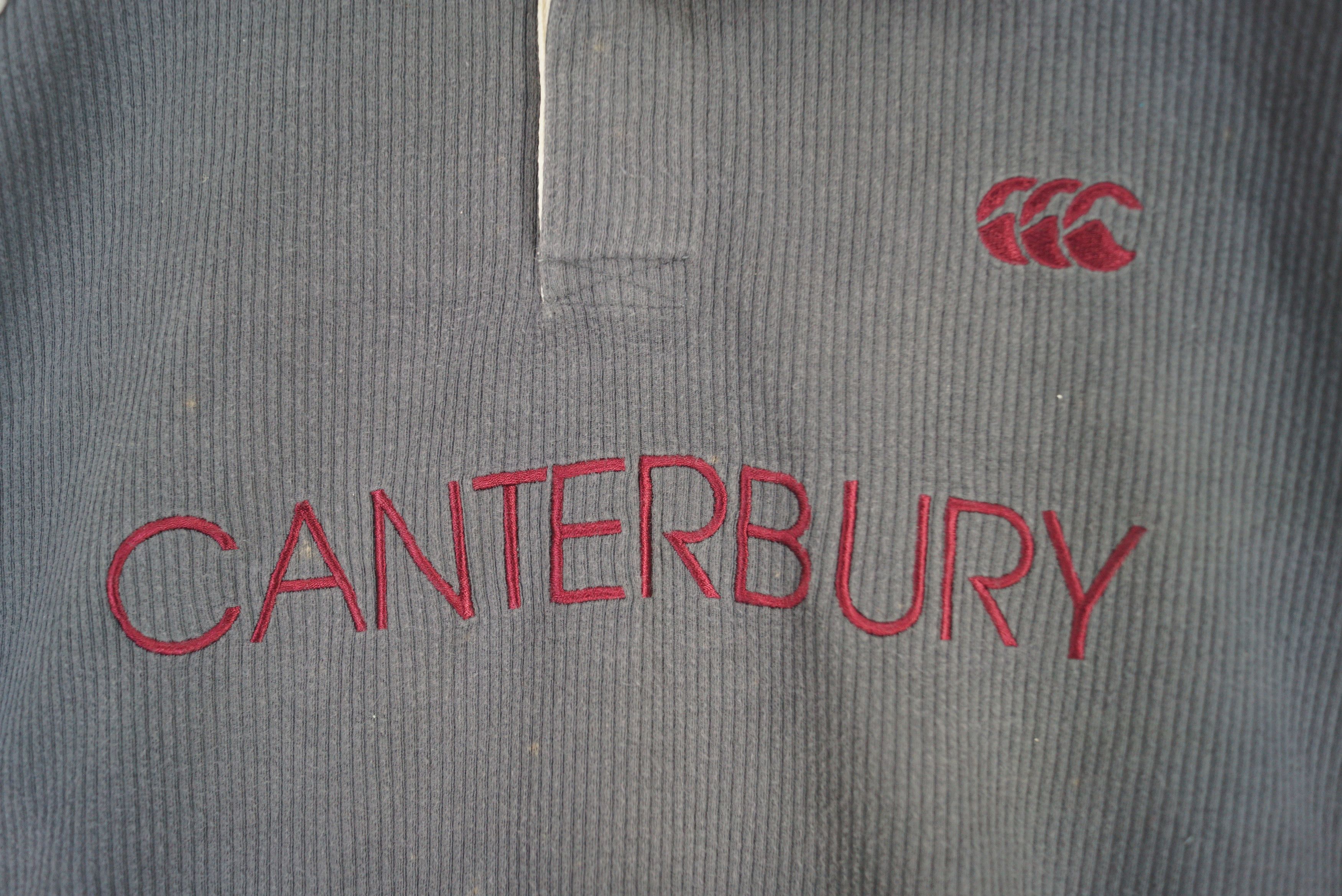Canterbury of New Zealand × Vintage Vintage Sweatshirt Collar Canterbury Spell Out Size US L / EU 52-54 / 3 - 2 Thumbnail