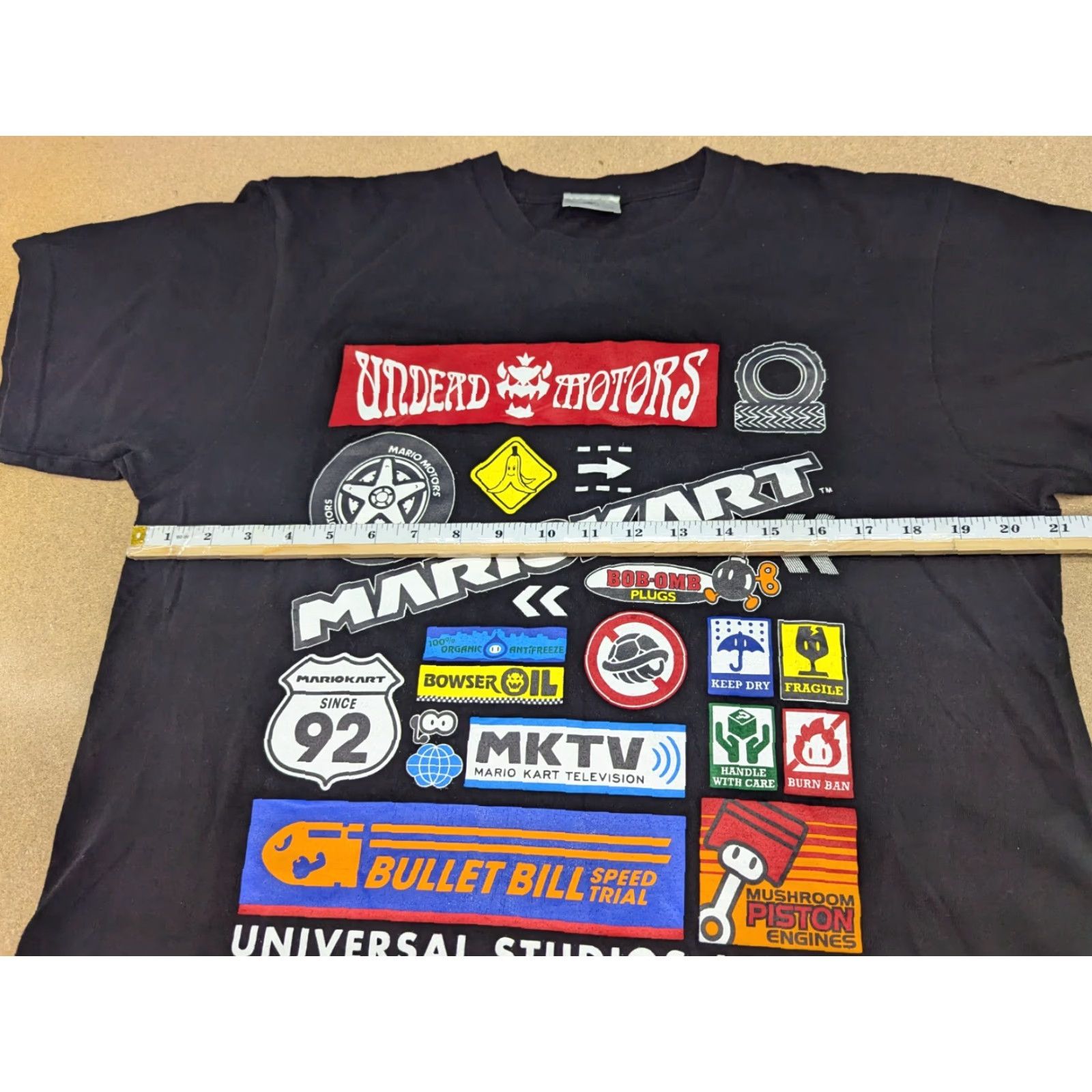 Nintendo Universal Studios Japan Mario Kart T-Shirt Size L Black Adult Nintendo Shirt Mens Size US L / EU 52-54 / 3 - 4 Thumbnail
