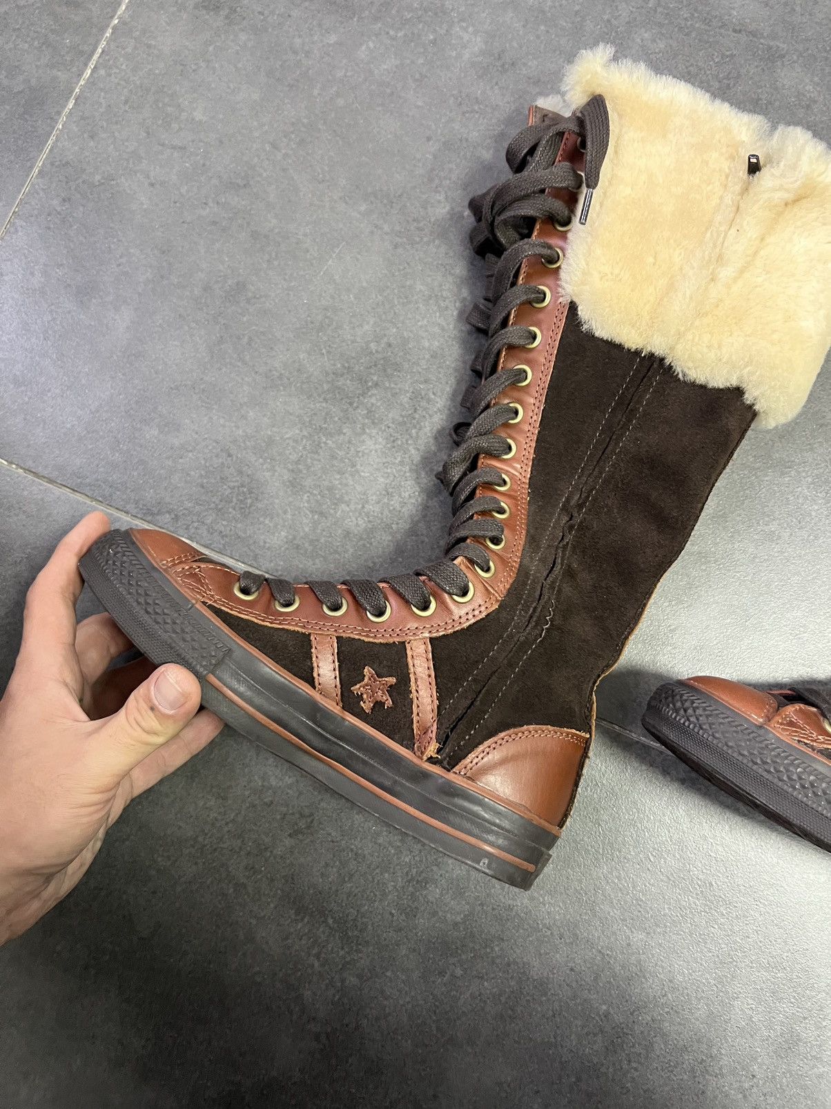 Converse CONVERSE HIGH VINTAGE BOXING MOTO BIKER BOOTS SNEAKERS FUR Size US 6 / IT 36 - 6 Thumbnail