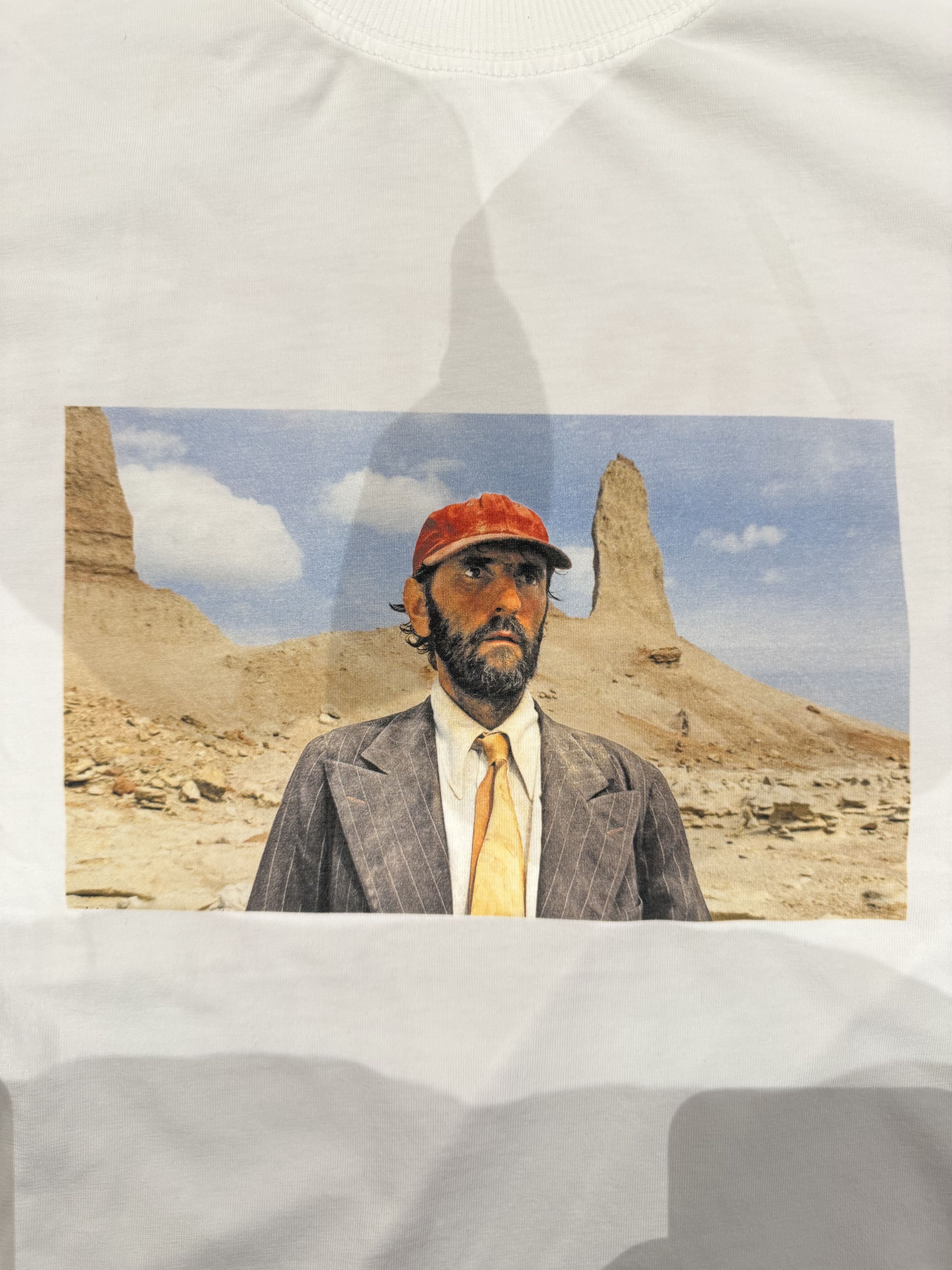 SCRT 💚 SCRT x Wim Wenders Foundation PARIS, TEXAS White Tee NEW Size US S / EU 44-46 / 1 - 14 Thumbnail