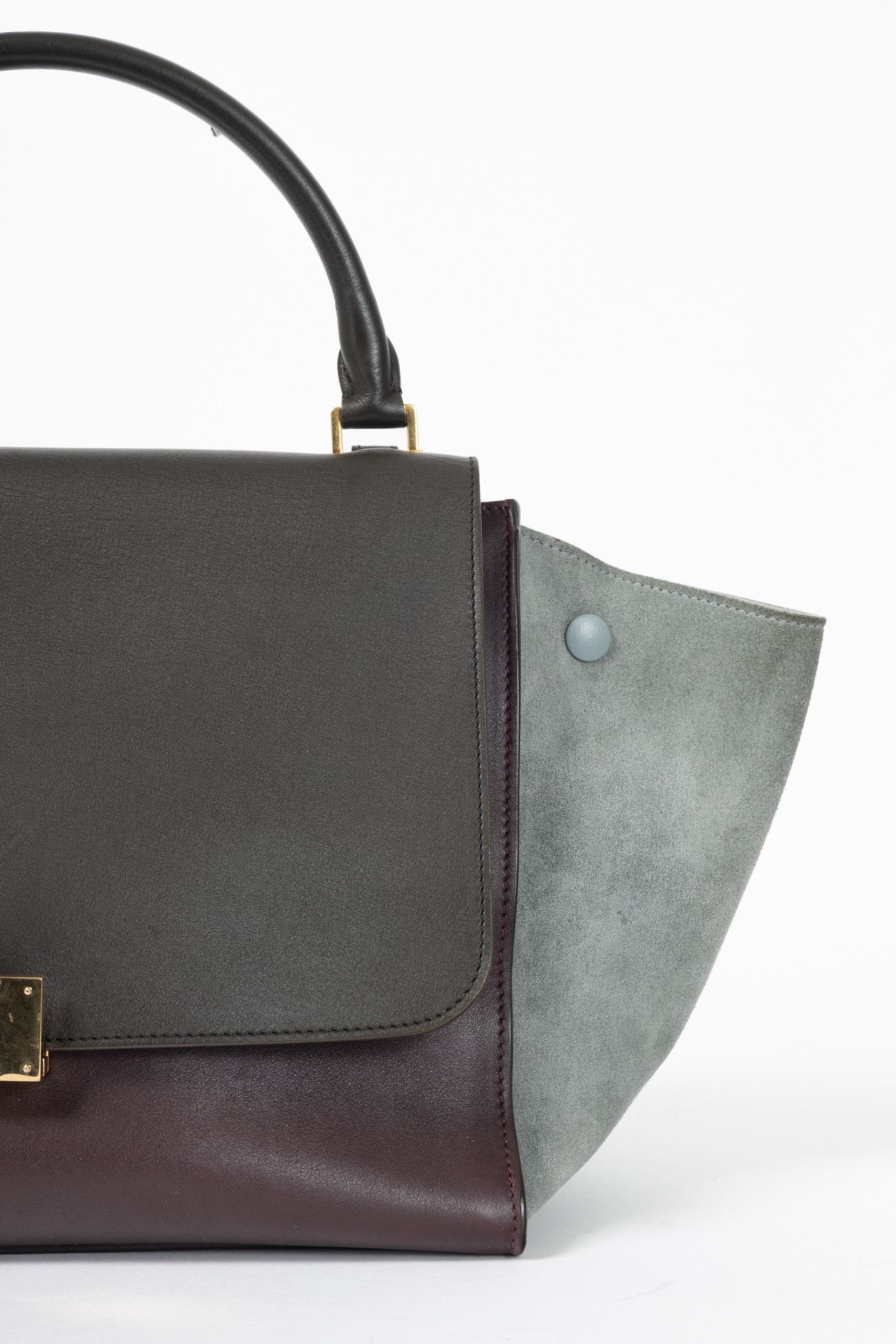 Celine Celine Trapeze Medium Leather & Suede Tote Size ONE SIZE - 8 Thumbnail