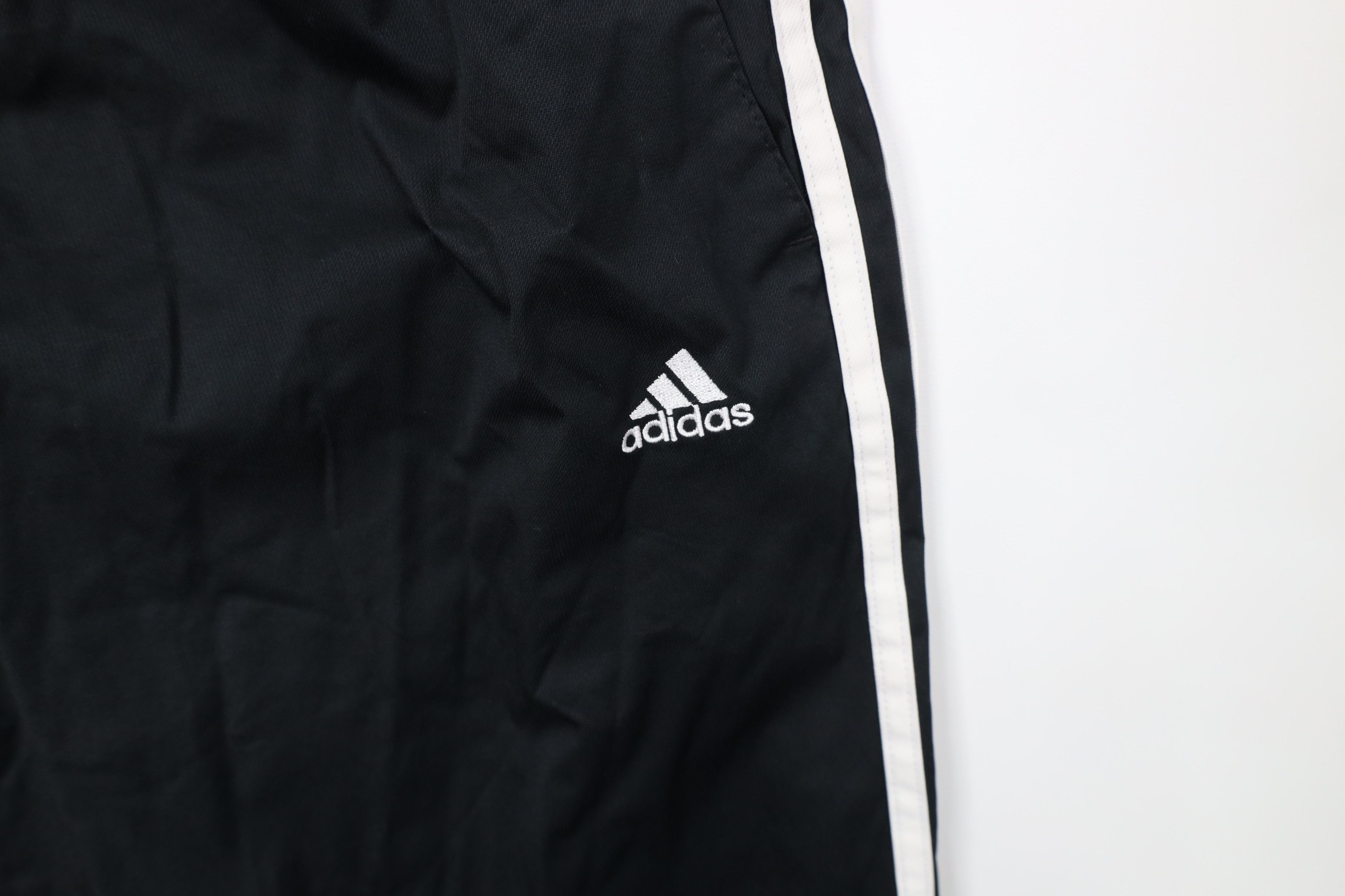 Adidas Vintage Y2K Adidas Lined Wide Leg Windbreaker Pants Black Size US 34 / EU 50 - 6 Thumbnail