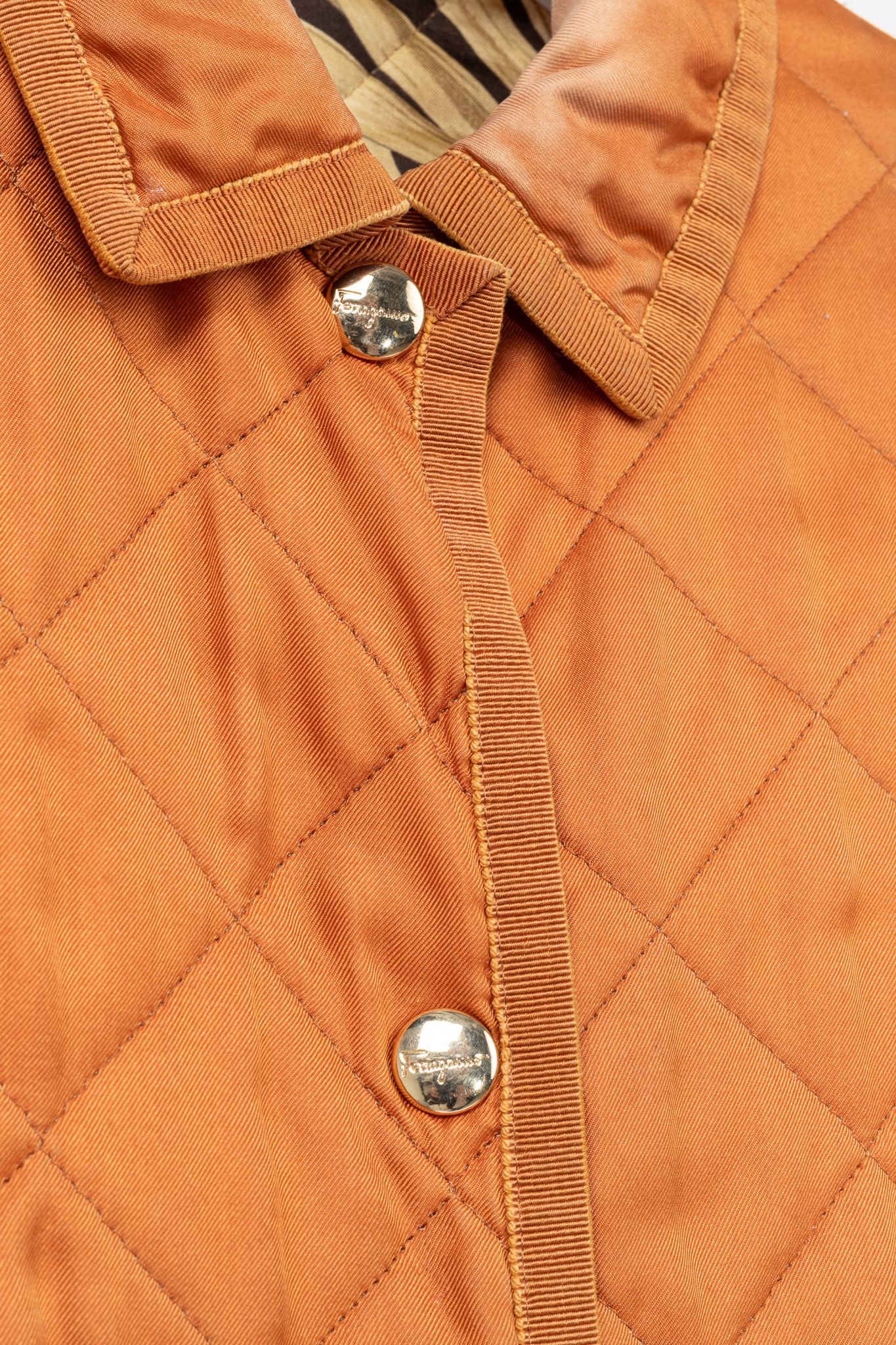 Salvatore Ferragamo Salvatore Ferragamo Vintage 90's Silk Quilted Coach Jacket Size M / US 6-8 / IT 42-44 - 8 Thumbnail