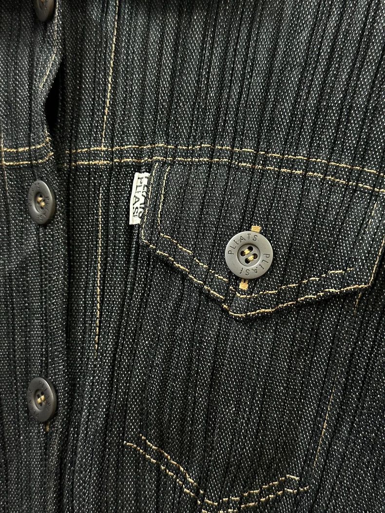 Issey Miyake Issey Miyake size:4 Black pleated denim jacket Size XS / US 0-2 / IT 36-38 - 4 Thumbnail