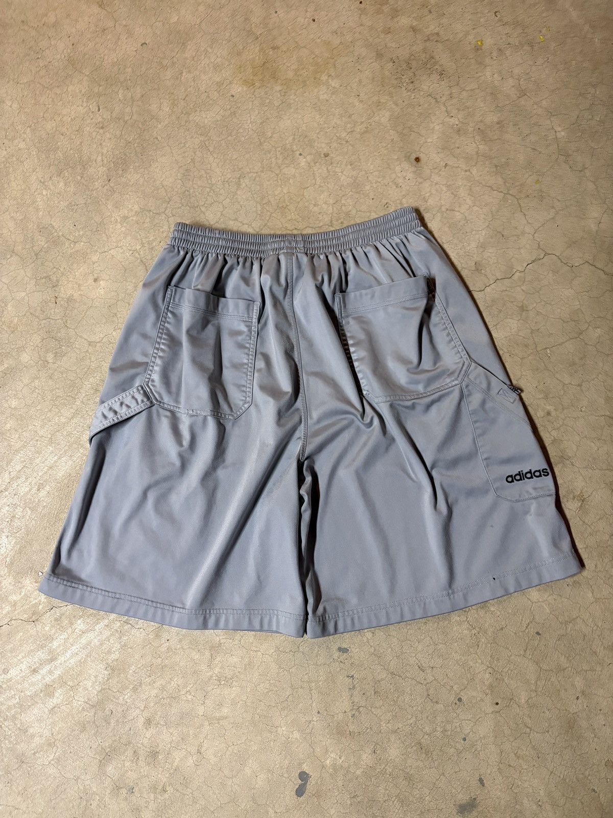 Adidas Vintage 00’s Adidas Y2K Carpenter Baggy Shorts Smoke Gray XL Size US 36 / EU 52 - 4 Thumbnail