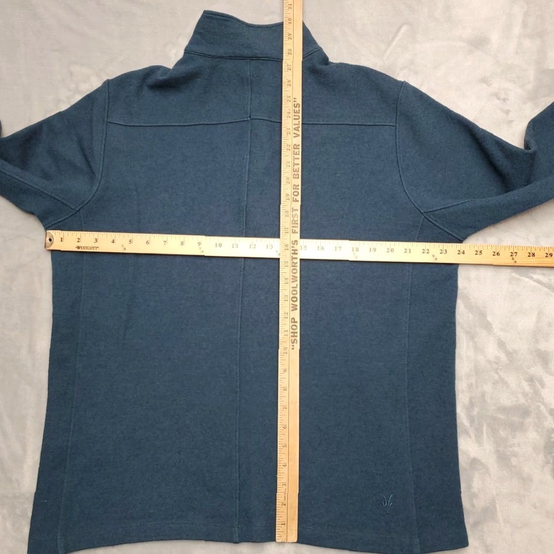 Vintage Ibex Jacket Mens Blue 94% Merino Wool 1/4 Zip Pullover Outdoors Made in USA XL Windbreaker Pockets Solid Regular Wool Size US XL / EU 56 / 4 - 7 Thumbnail