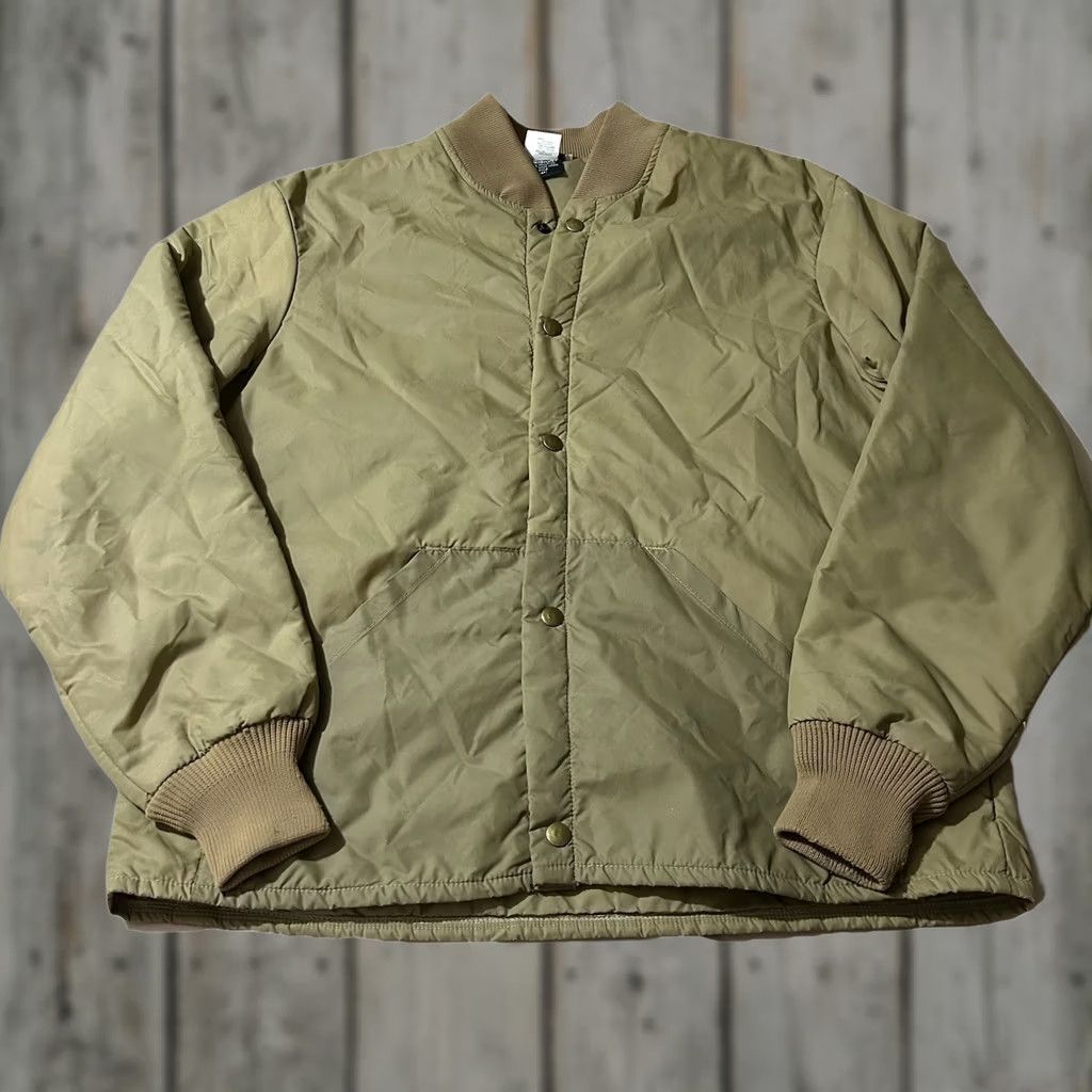 Orvis VINTAGE Orvis Nylon Thinsulate Bomber Jacket L Men Tan 80s Size US L / EU 52-54 / 3 - 1 Thumbnail