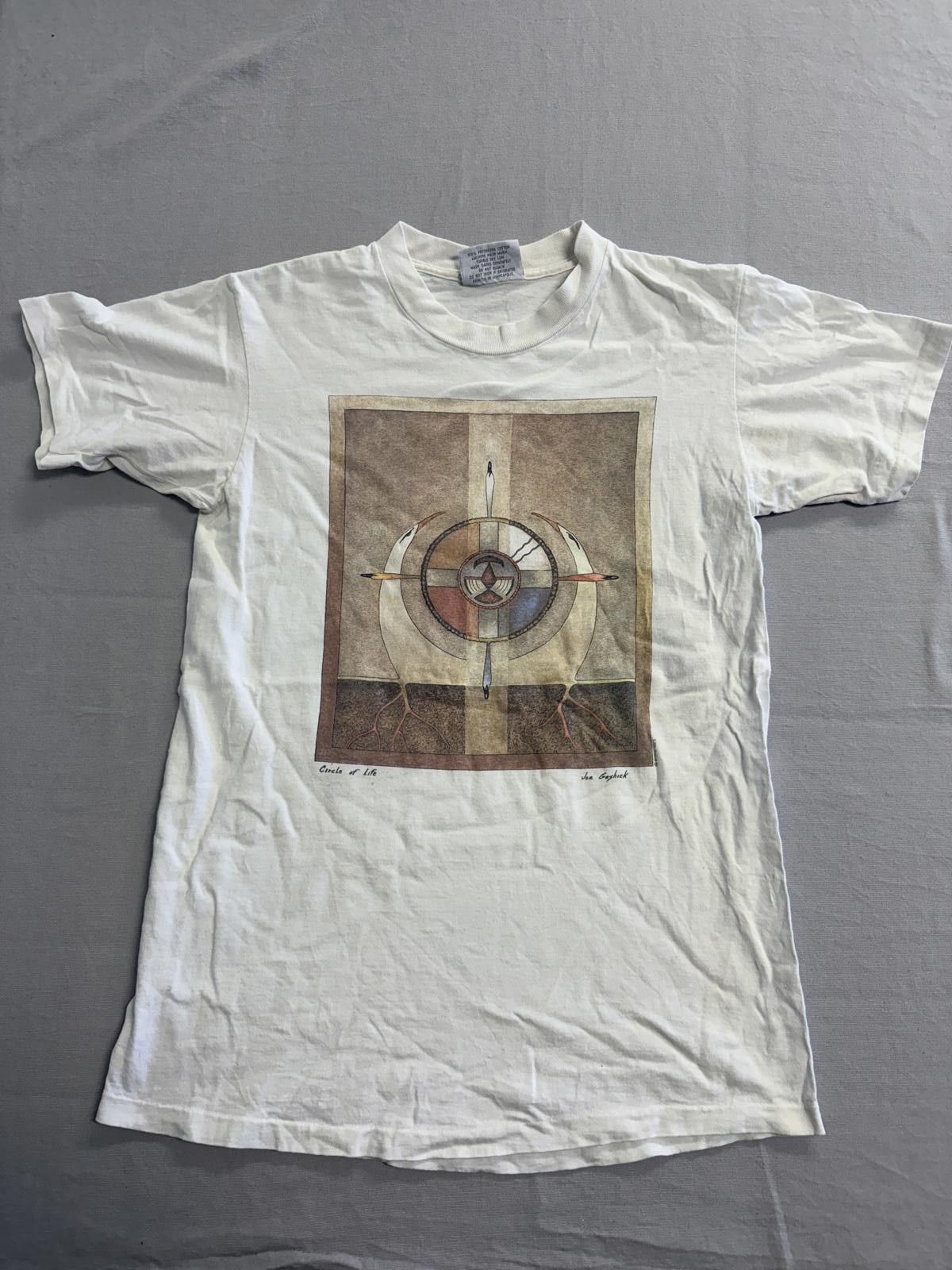 Designer Circle of Life Native Art T-shirt Joe Geshick 1991 Tee- M Size US M / EU 48-50 / 2 - 1 Thumbnail