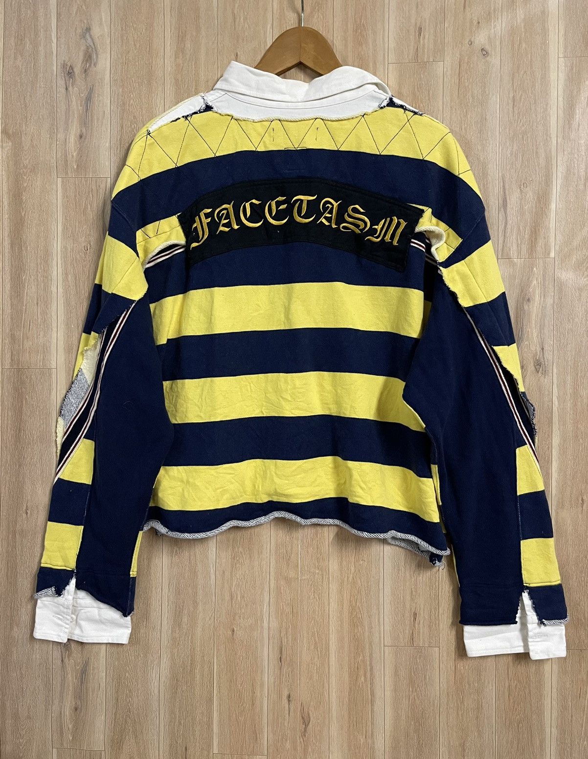 Facetasm Paneled Rugby Shirt Reconstructed XL