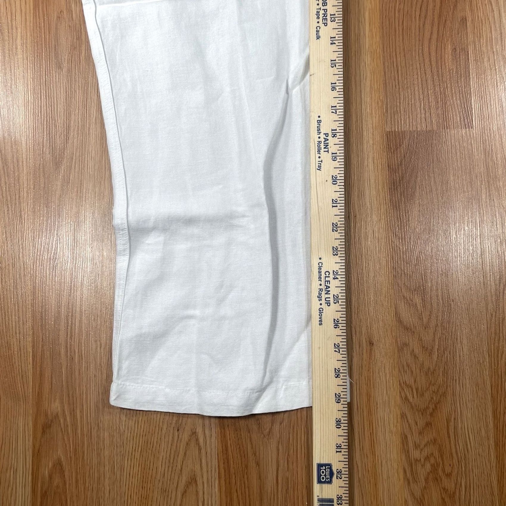 Vintage Christopher & Banks Pants Womens M Medium Linen Blend Adjustable Drawstring Pockets Size 32" / US 10 / IT 46 - 5 Thumbnail