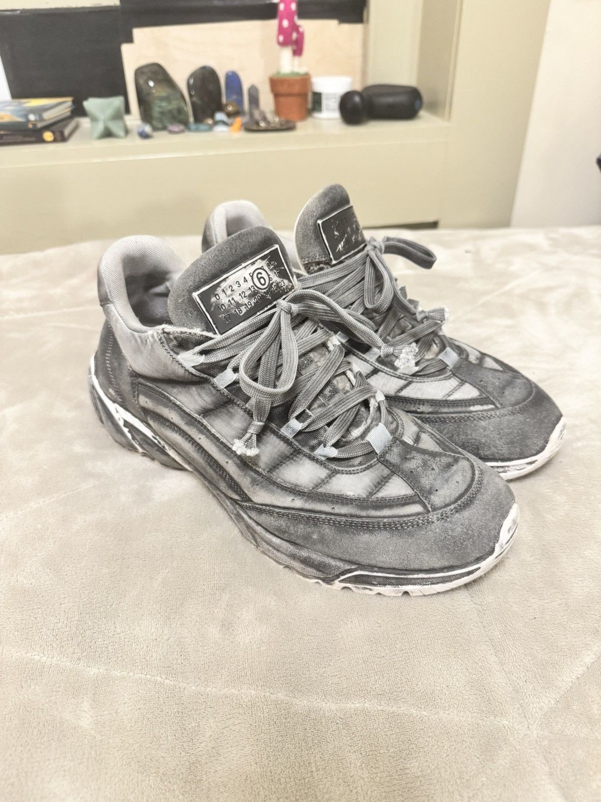 MM6 Maison Margiela distressed-effect low-top sneakers