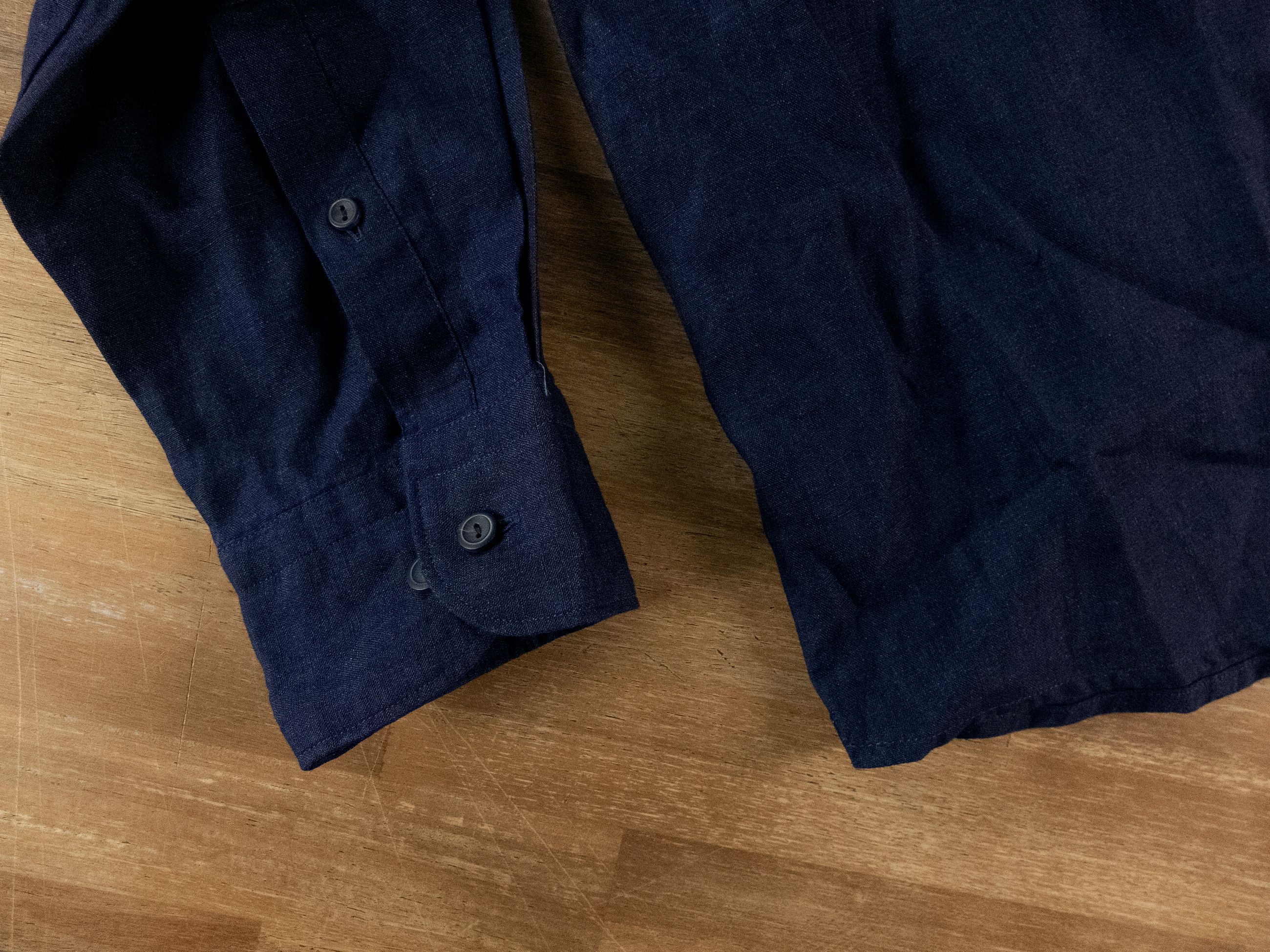 Eton ETON of Sweden contemporary fit navy blue linen shirt 41 Size US L / EU 52-54 / 3 - 6 Thumbnail