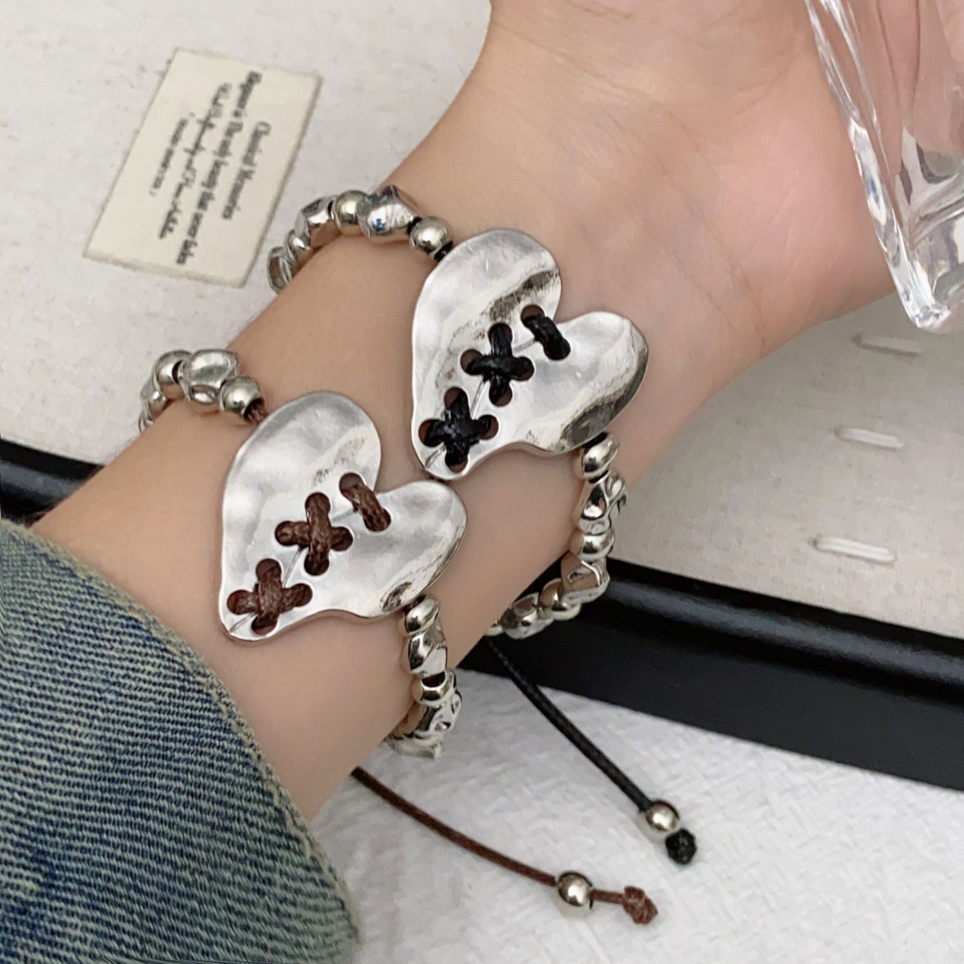 Jewelry HeartsHip-hop Bracelet Y2K Punk Chain Gotch Bracelets Chains Size ONE SIZE - 1 Thumbnail