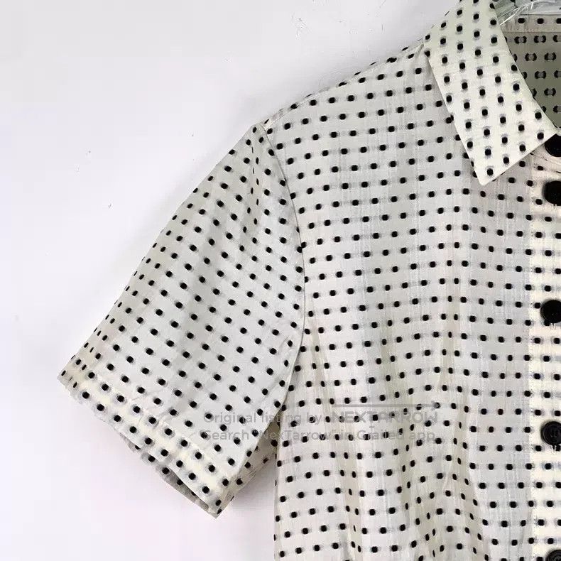 Dior Dior Beige polka dot full-print silk lapel single-breasted Size XXS / US 00 / IT 34 - 3 Thumbnail