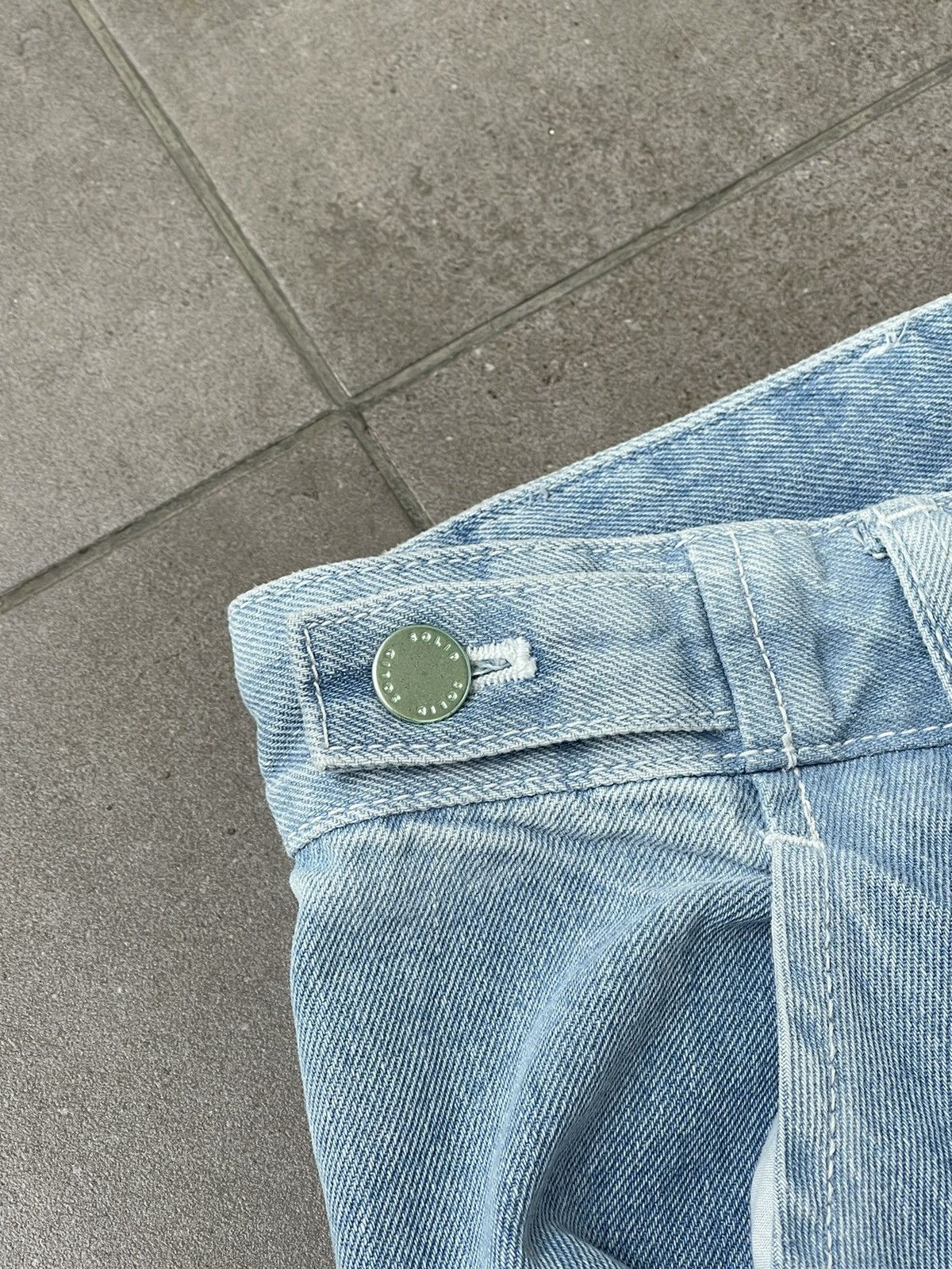 Solid Homme × Wooyoungmi !DS! SS23 Solid Homme Washed Indigo Denim Pants Size US 34 / EU 50 - 12 Thumbnail