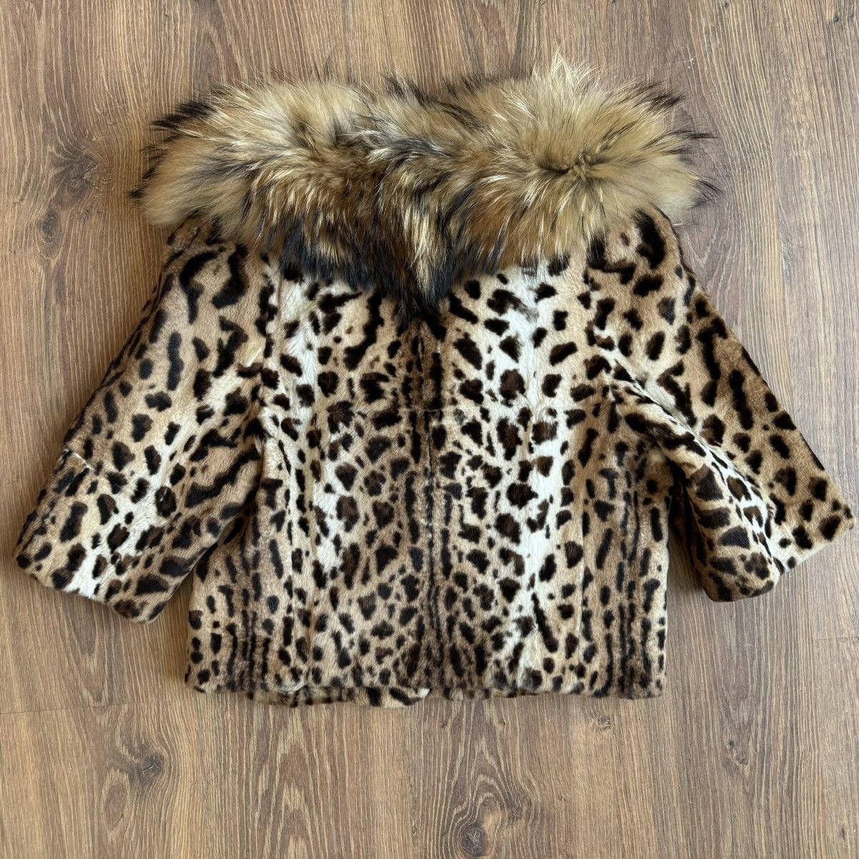 Hugo Boss Hugo Boss Genuine Rabbit Fur Leopard Print Jacket Crop Coat Size M / US 6-8 / IT 42-44 - 3 Thumbnail