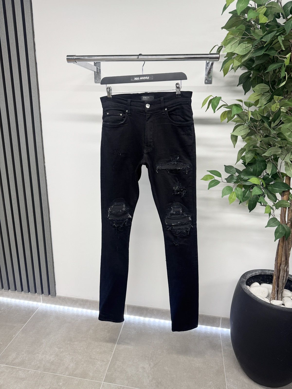 Amiri Amiri MX1 Leather Panelled Jeans In Black RRP £950 Size US 30 / EU 46 - 1 Thumbnail