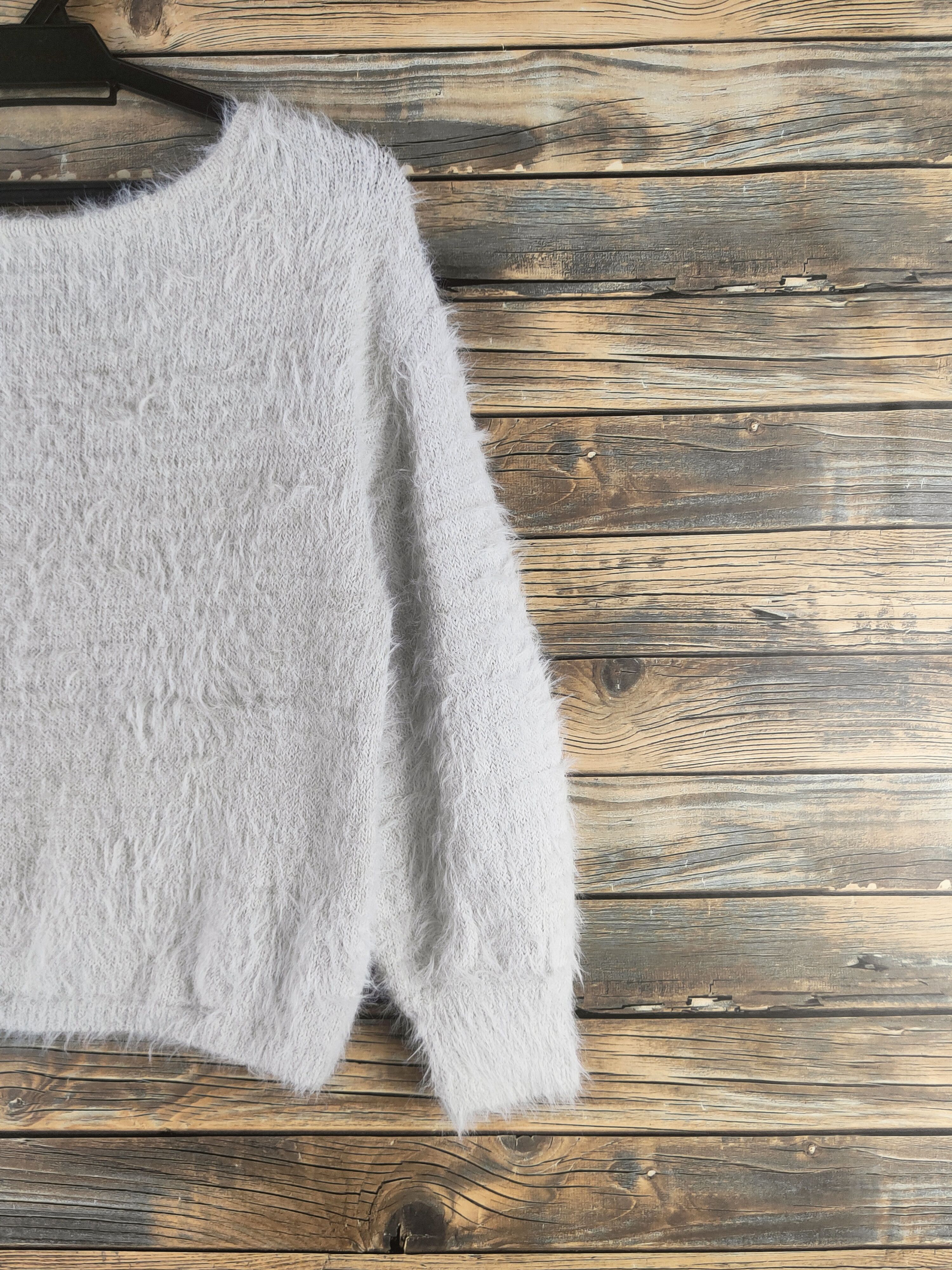 Japanese Brand DL Glacier Gray Fur Mohair Knitwear #46-506 Size M / US 6-8 / IT 42-44 - 5 Thumbnail