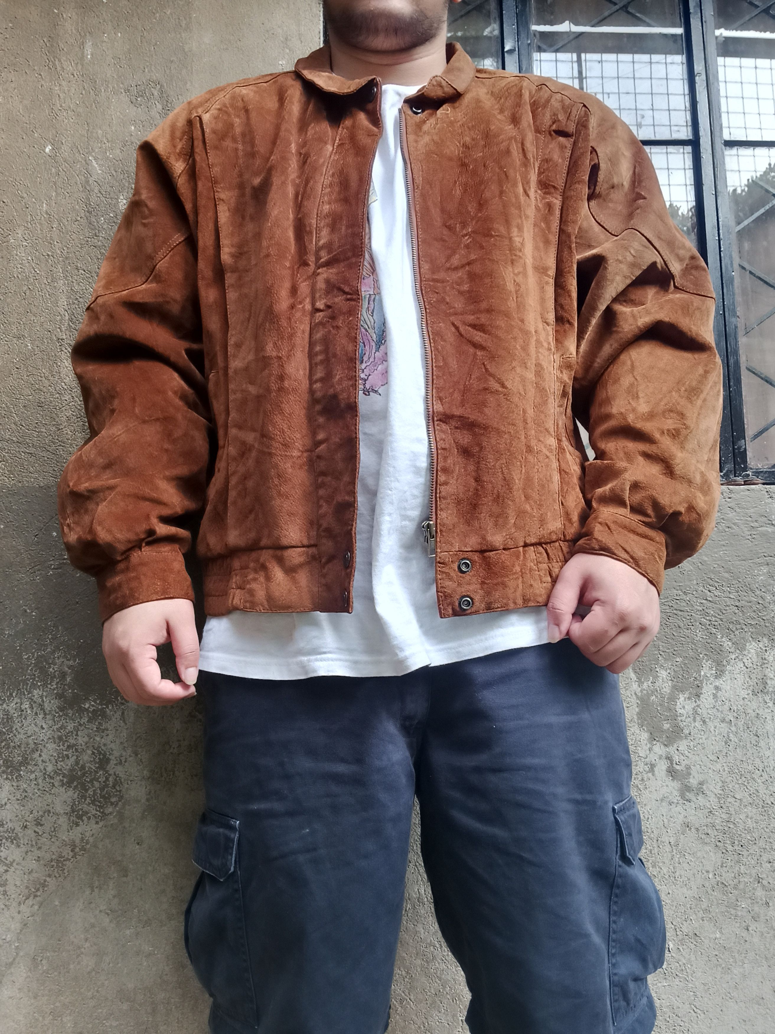 Levi's × Vintage Vintage Brown Levis Suade Leather Jacket Size US L / EU 52-54 / 3 - 13 Thumbnail