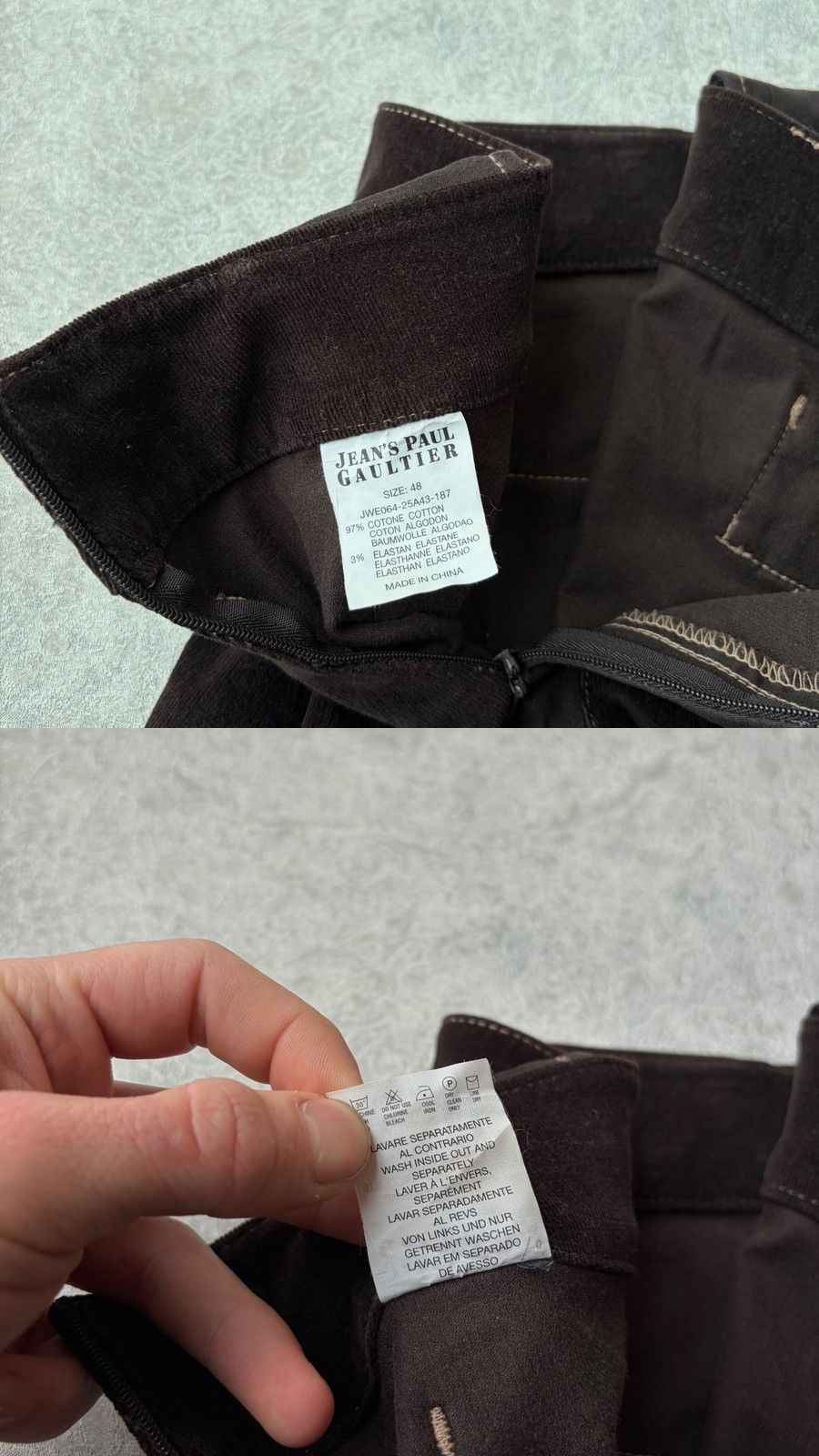 JPG Jean's Paul Gaultier Archive Corduroy Pencil Skirt