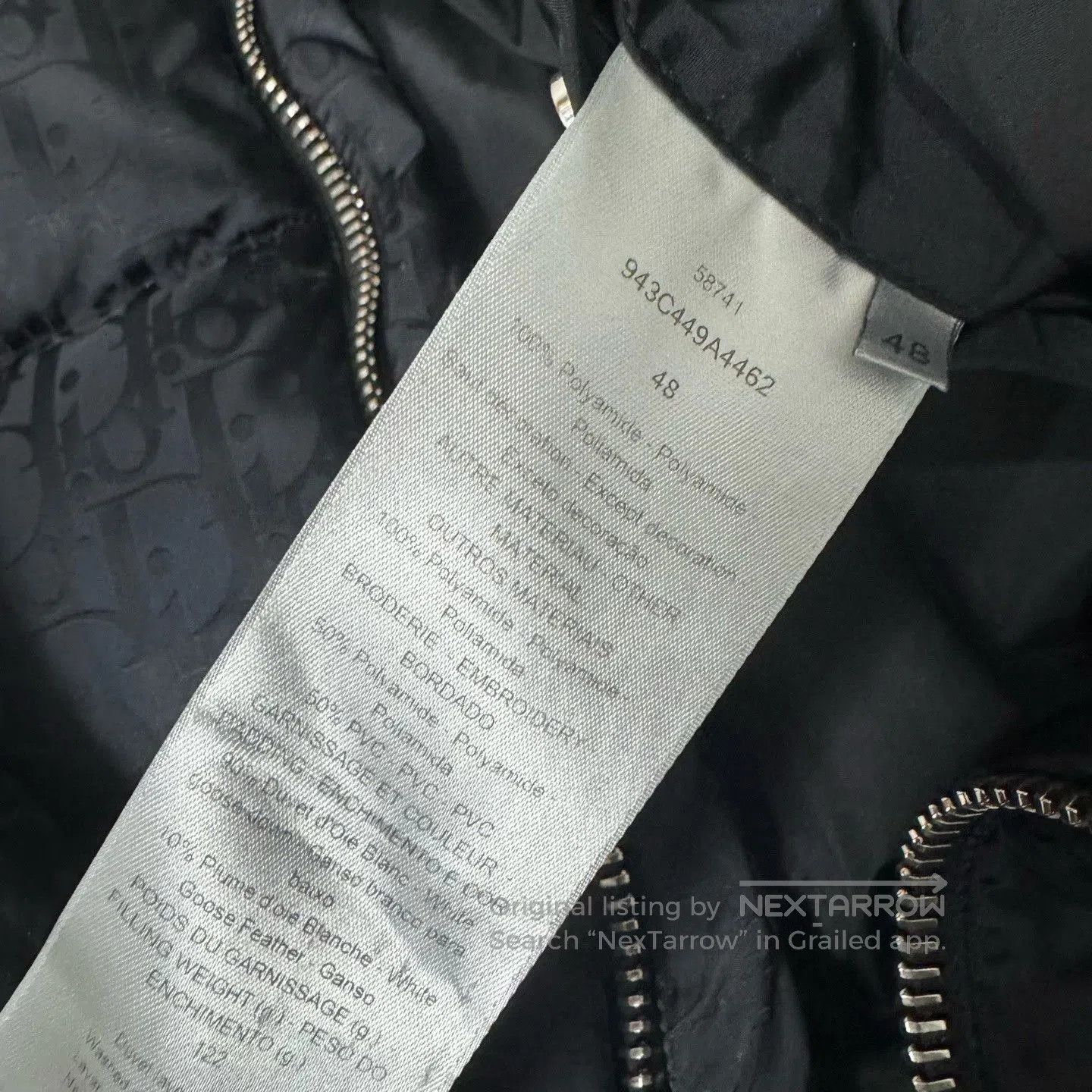 Dior Dior Full Logo Puffy Down Jacket. Size US M / EU 48-50 / 2 - 4 Thumbnail