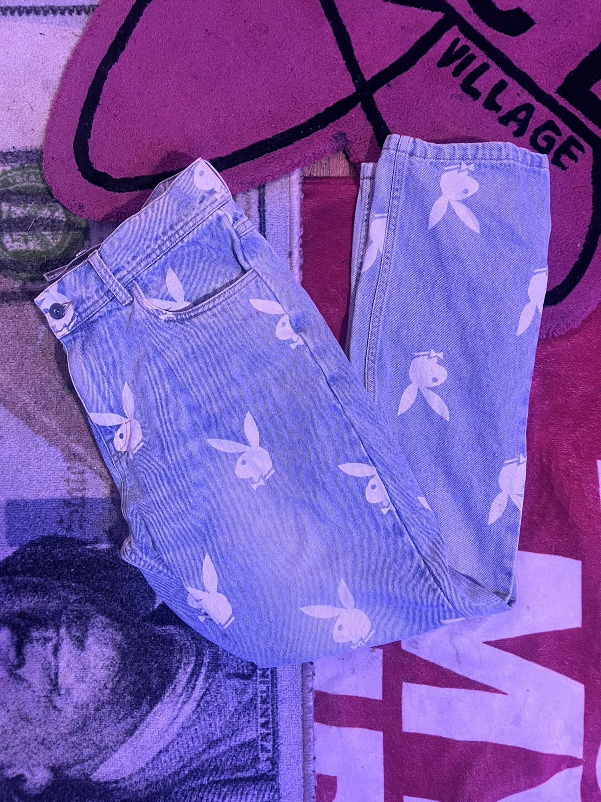 Other Playboy logo printed all over jeans Size US 33 - 1 Thumbnail