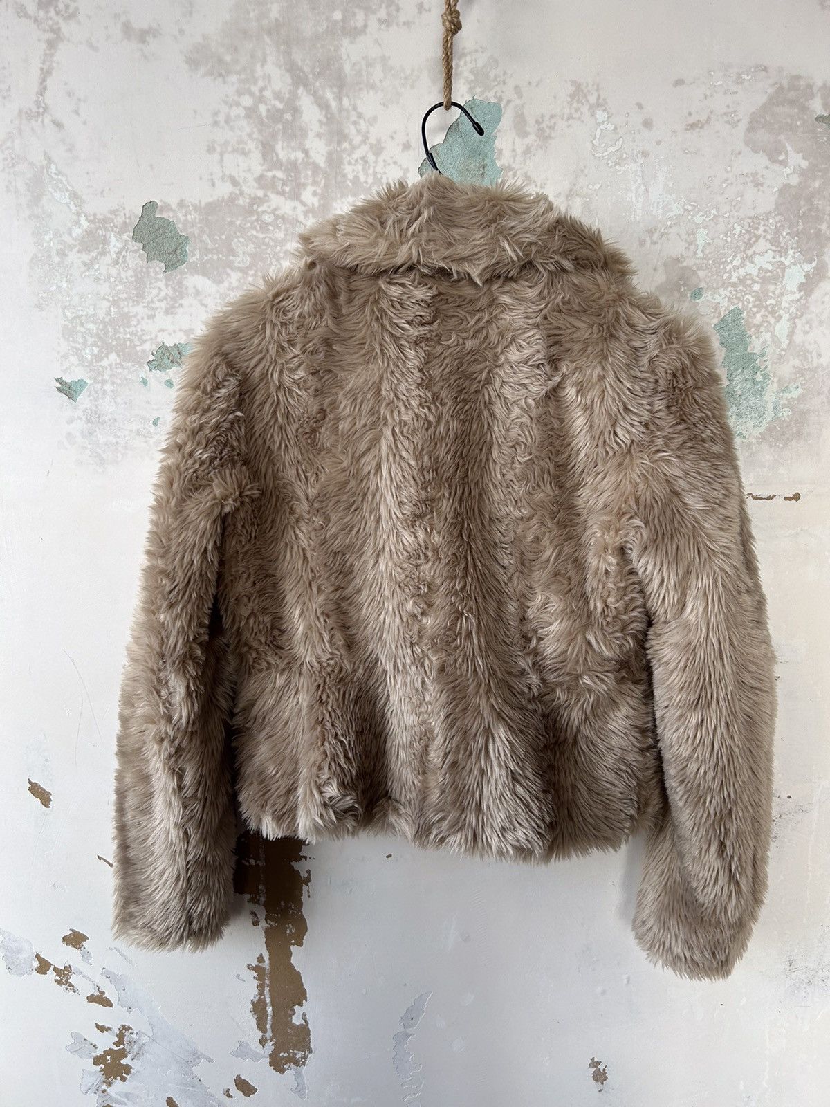 Vintage Faux raccoon fur coat round collar warm thick Size M / US 6-8 / IT 42-44 - 5 Thumbnail