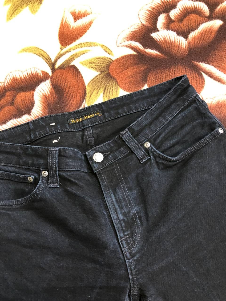 Nudie Jeans NUDIE Black Wash Denim Regular Skinny Straight Jeans Size US 32 / EU 48 - 10 Thumbnail