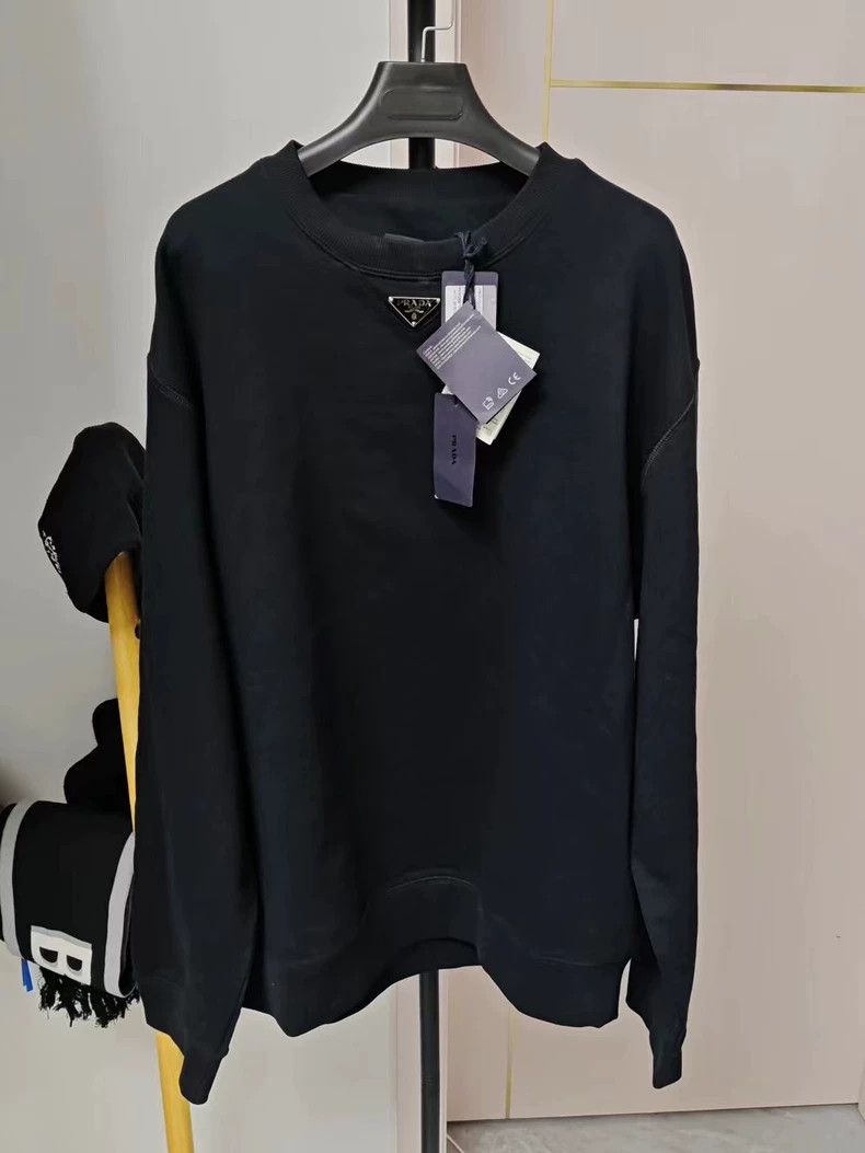 Prada Prada Long Sleeve Sweatshirt with Logo-dmc Size US XL / EU 56 / 4 - 1 Thumbnail