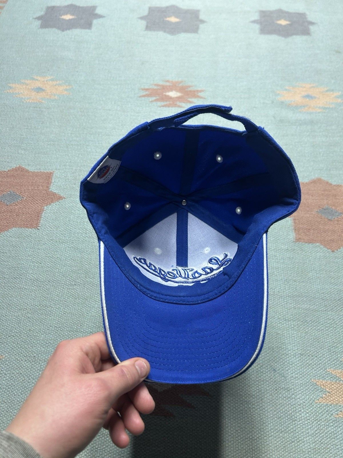 Vintage Vtg strapback hat cap Las Vegas Nevada script embroidered Size ONE SIZE - 5 Thumbnail
