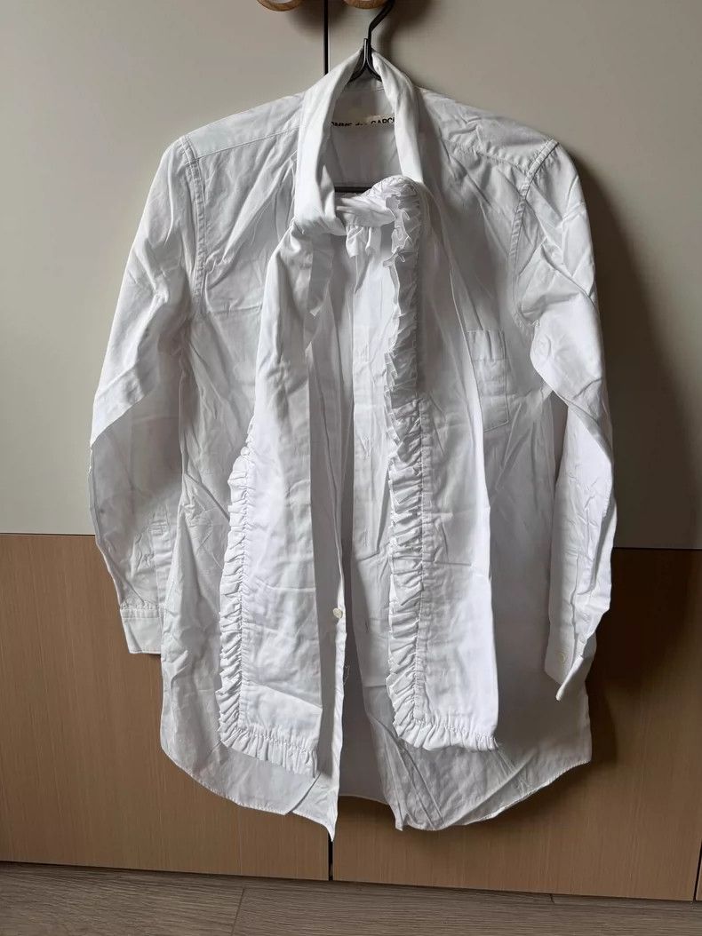 Comme des Garcons Comme des Garçons White Long Sleeve Shirt- DMC Size US S / EU 44-46 / 1 - 1 Thumbnail