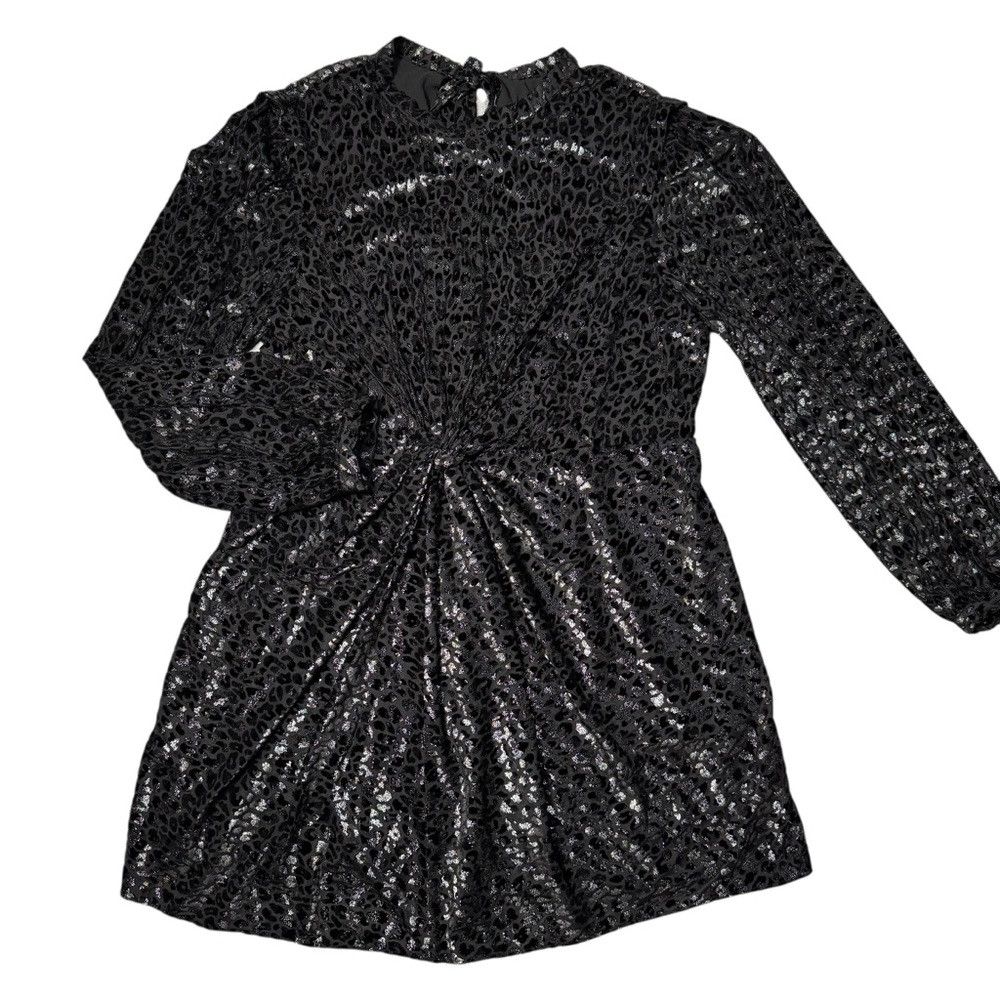 Allsaints NWT New AllSaints Jemima Leopard Black Mini Dress Size 12 Size L / US 10 / IT 46 - 3 Thumbnail