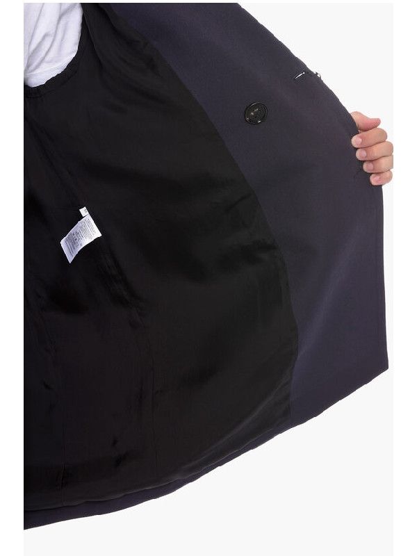 Bottega Veneta o1n1vont0925 Curved Shape Cotton Twill Coat in Navy Size US S / EU 44-46 / 1 - 4 Thumbnail