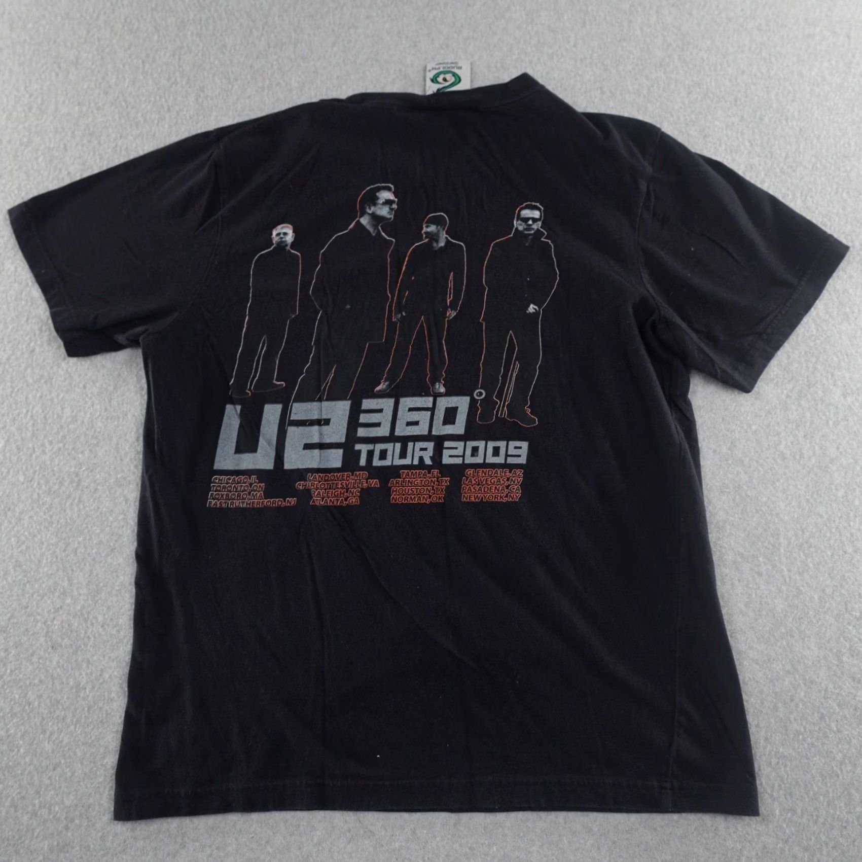 Vintage U2 Rock Band 360 Tour Womens 2XL T-Shirt Black Crew Neck Rudolph 2XL Womens45 Size XXL / US 16-18 / IT 52-54 - 2 Thumbnail