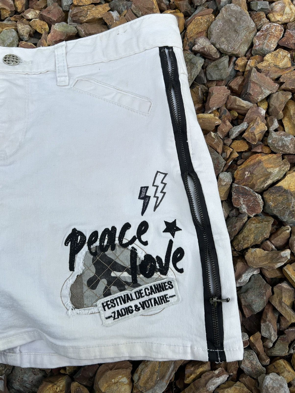 Hysteric Glamour × Japanese Brand Peace Love Japanese Mini Skirt Y2K Size 24" / US 00 / IT 34 - 3 Thumbnail