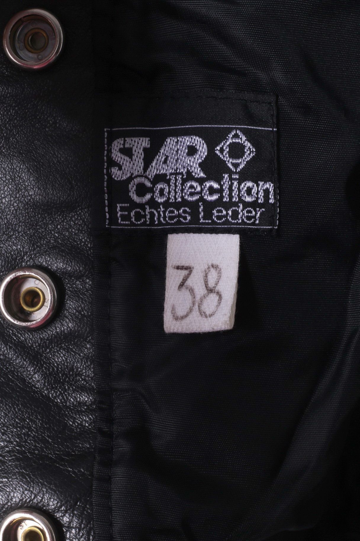 Vintage Star Collection Women 38 S Jacket Black Gold Leather 6377 Size S / US 4 / IT 40 - 4 Thumbnail