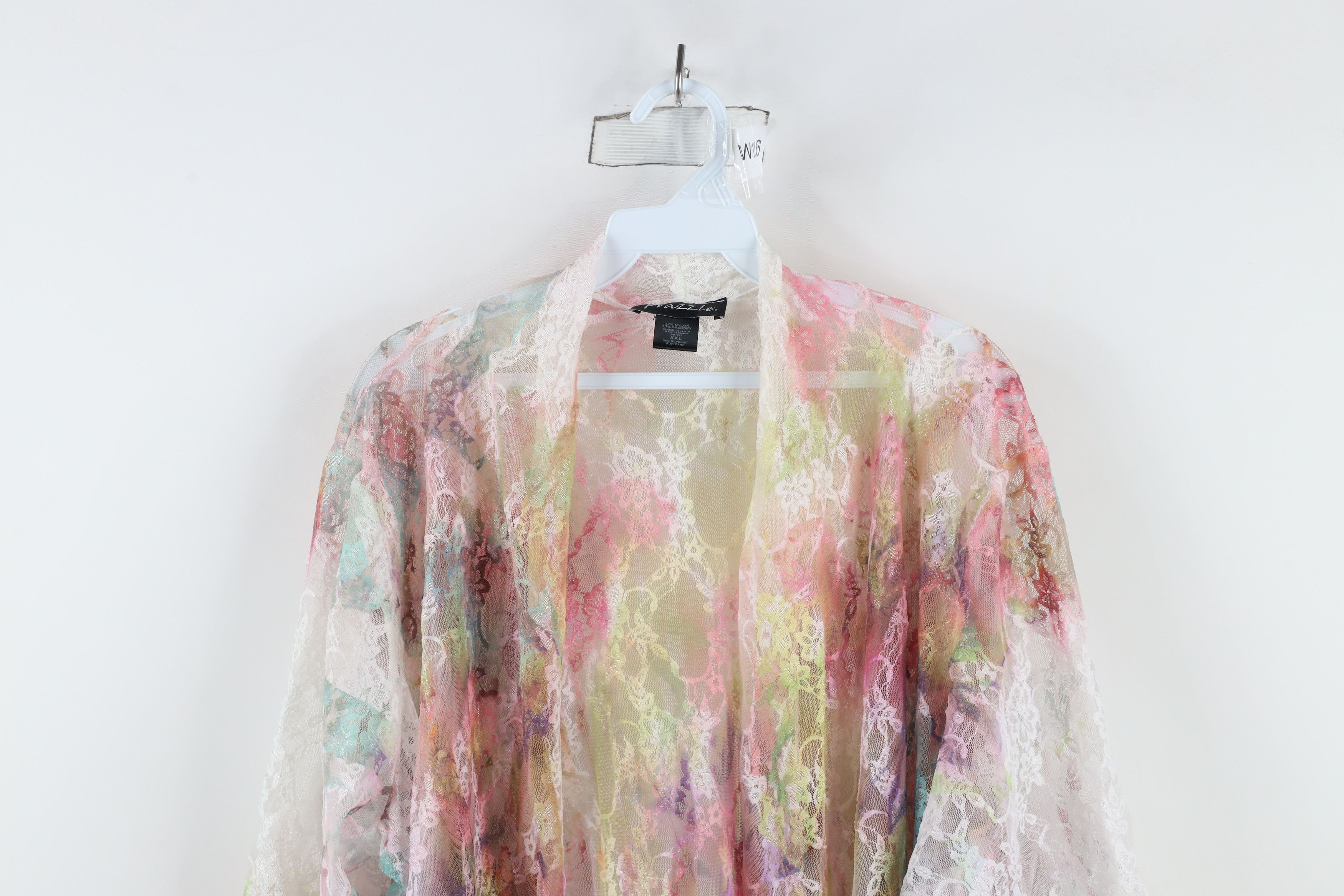 Vintage Vintage 90s Y2K Babydoll Fairy Sheer Open Front Kimono USA Size XXL / US 16-18 / IT 52-54 - 2 Thumbnail
