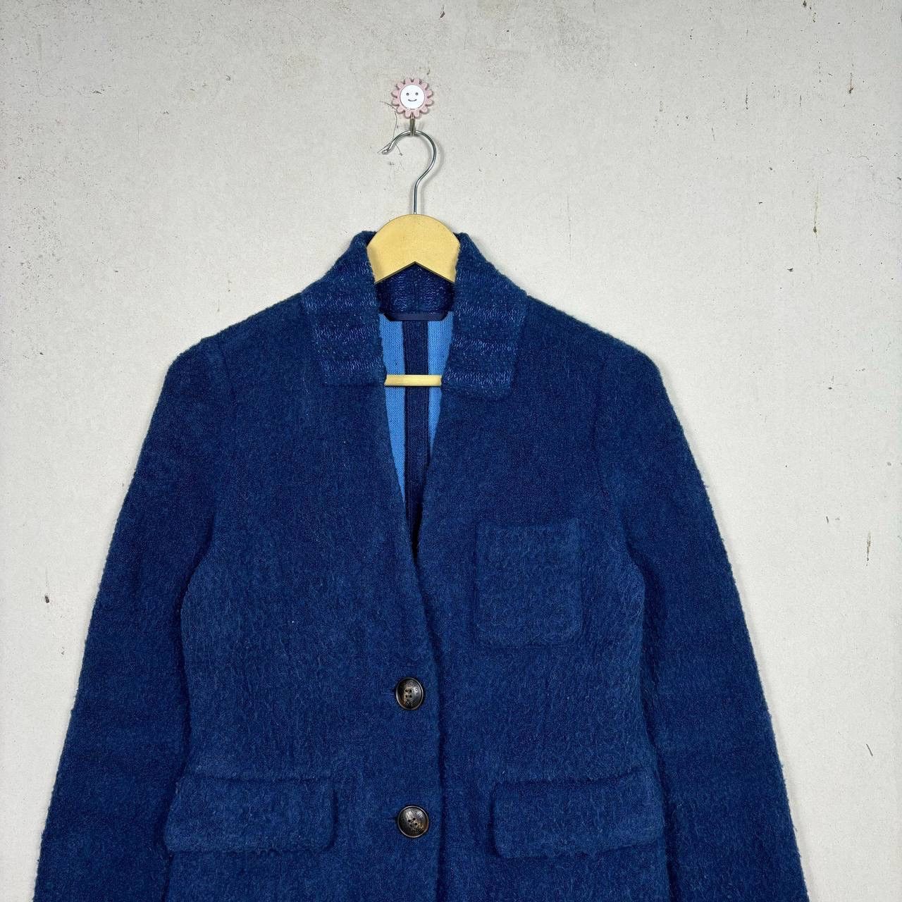 Mackintosh Mackintosh London Wool Mohair Knit Blazer Navy Slim Fit Size M / US 6-8 / IT 42-44 - 3 Thumbnail