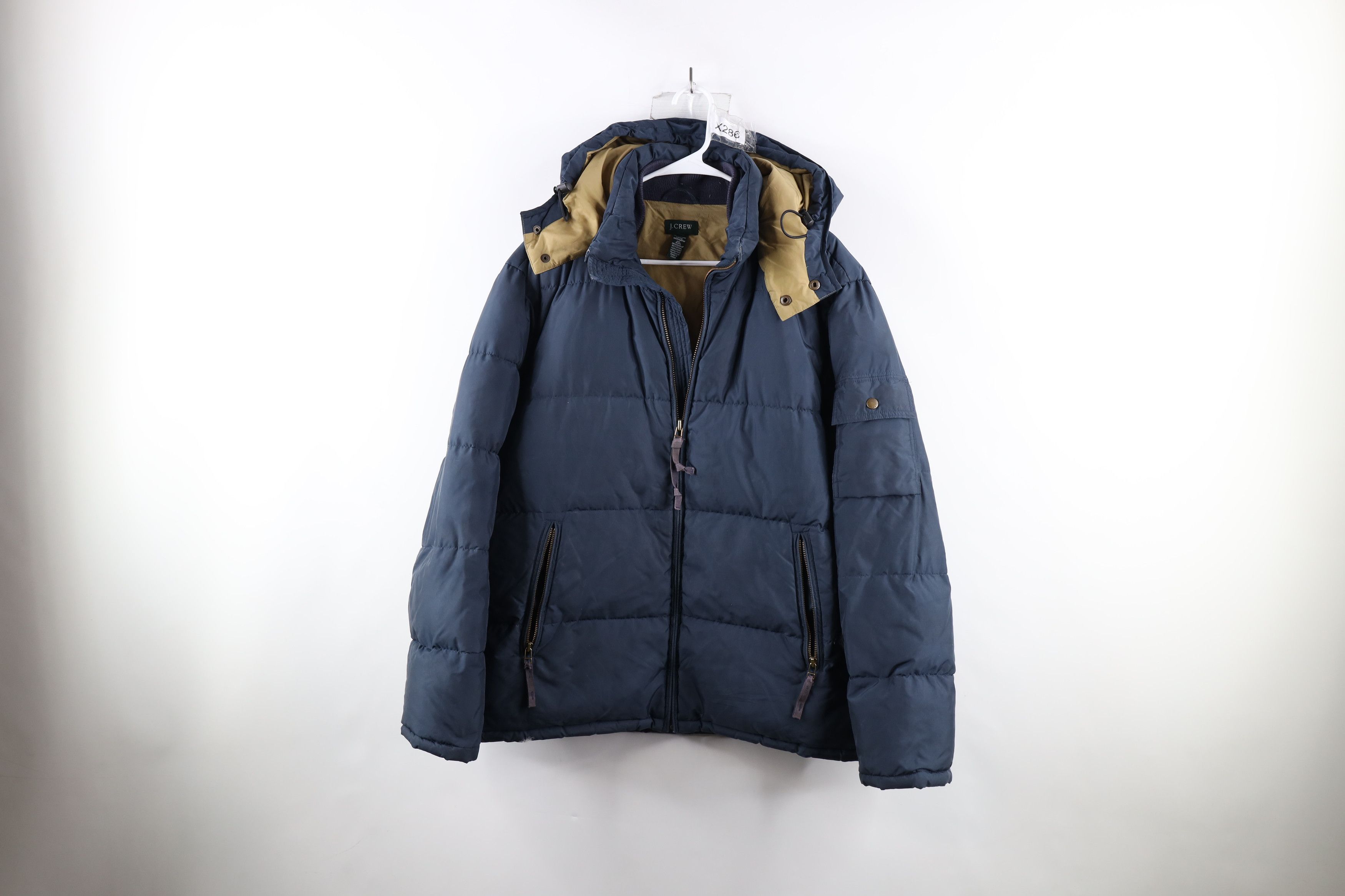 Vintage 90s J Crew Duck Down Winter Hooded Puffer Jacket